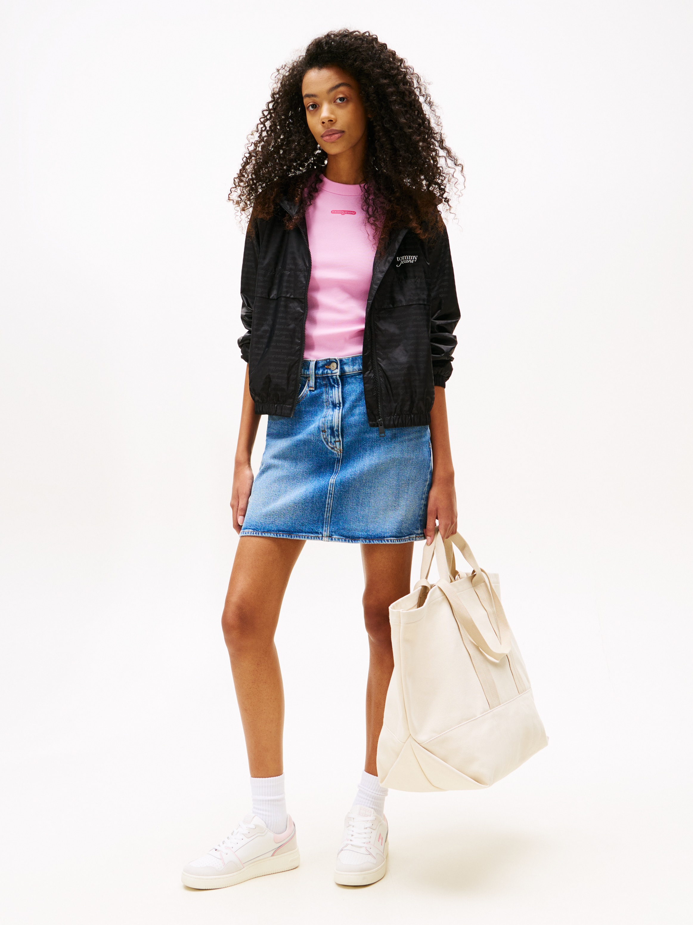 Tommy Jeans Windbreaker »TJW JACQUARD WINDERBREAKER«, mit Kapuze