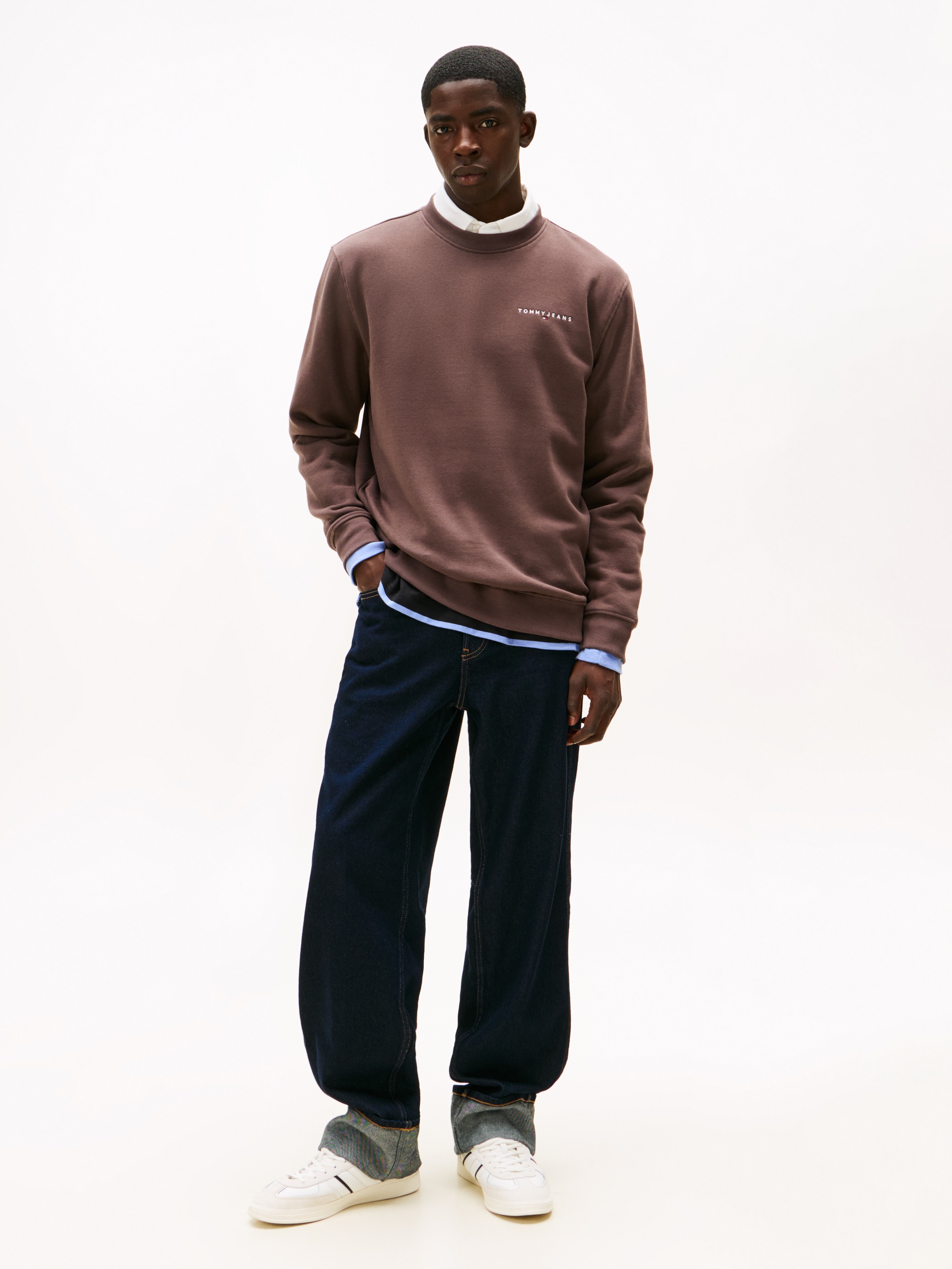 Tommy Jeans Sweatshirt »TJM REG LINEAR CREW EXT«, mit Logostickerei
