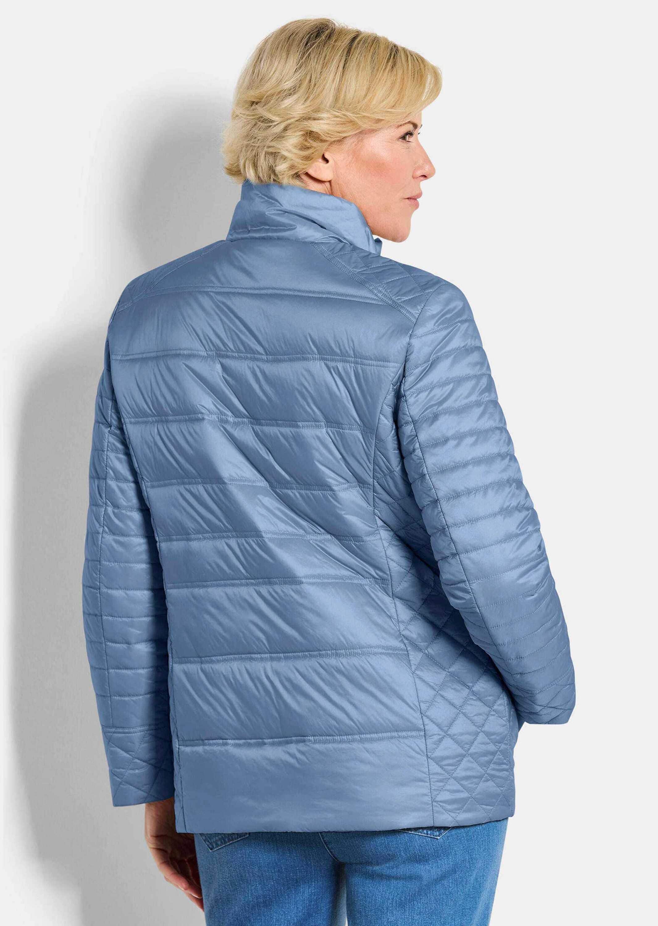 GOLDNER Steppjacke »Kurzgröße Übergangsjacke mit Muster-Mix« RV Taschen