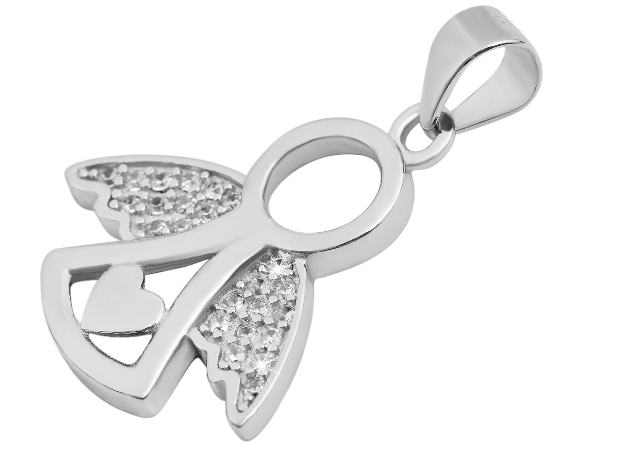 Adelia´s Herzanhänger »Damen Anhänger ¿ Herzanhänger aus 925 Silber mit Zirkonia«