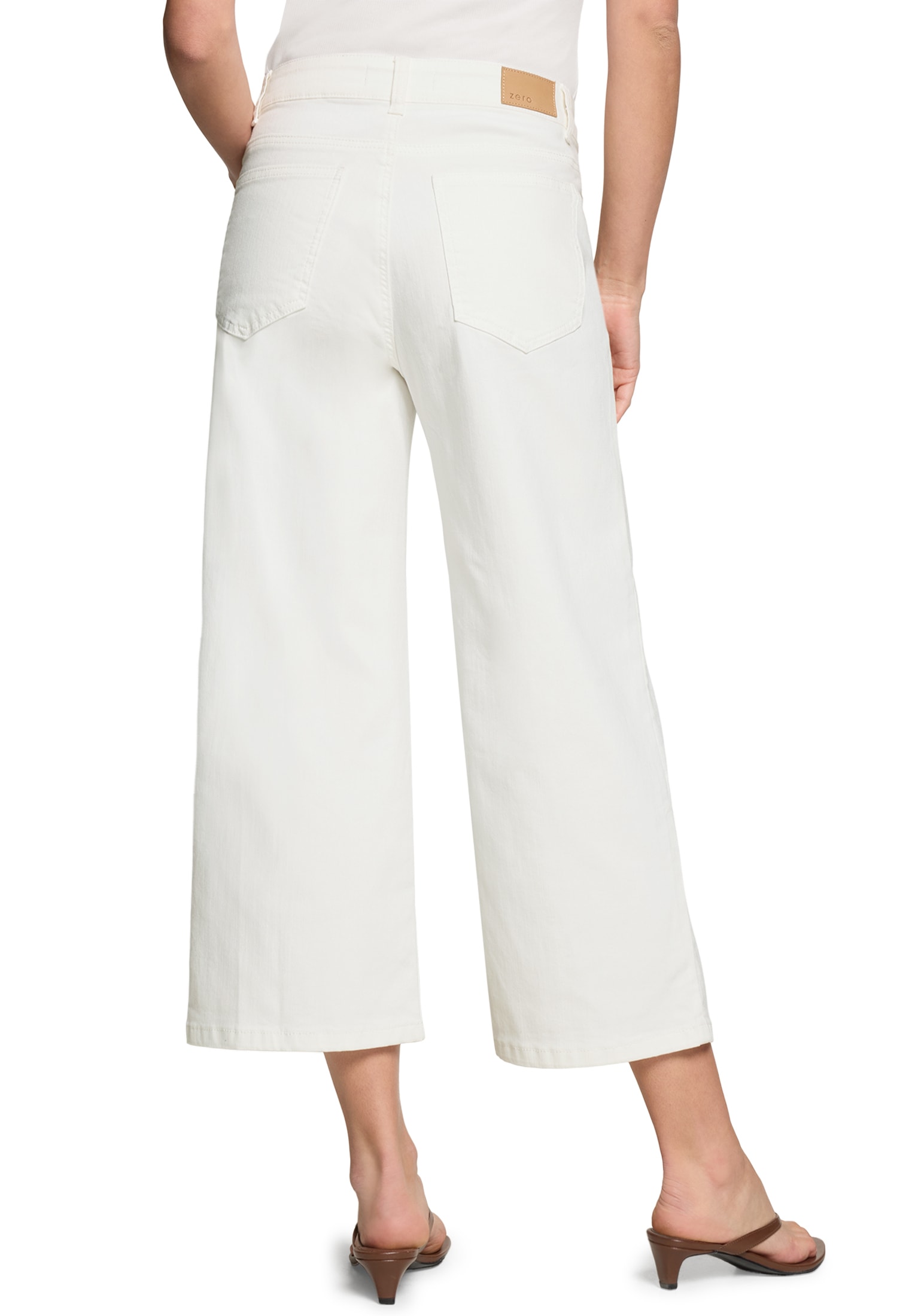 Zero Relaxhose »Basic-Jeans mit weitem Bein.«