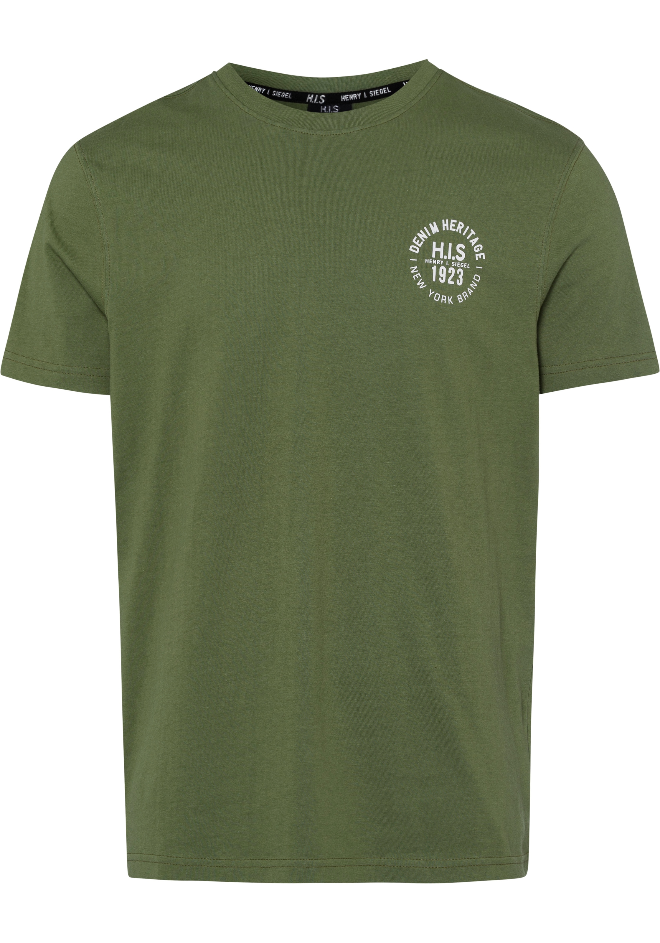 H.I.S T-Shirt, (Packung, 3 tlg., 3er-Pack), schmal geschnitten, bedrucktes Design, aus 100% Baumwolle
