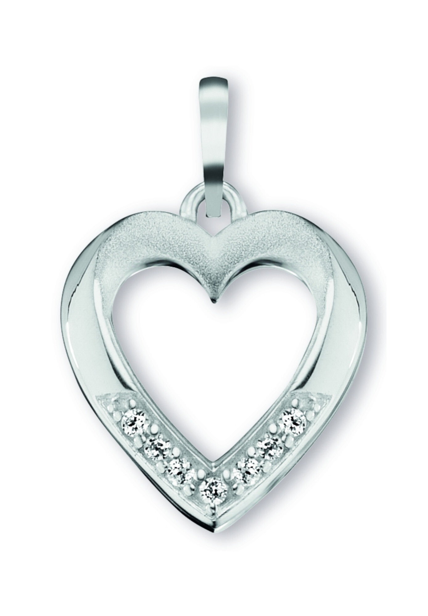 ONE ELEMENT Kettenanhänger »Zirkonia Herz Herz Anhänger aus 925 Silber«