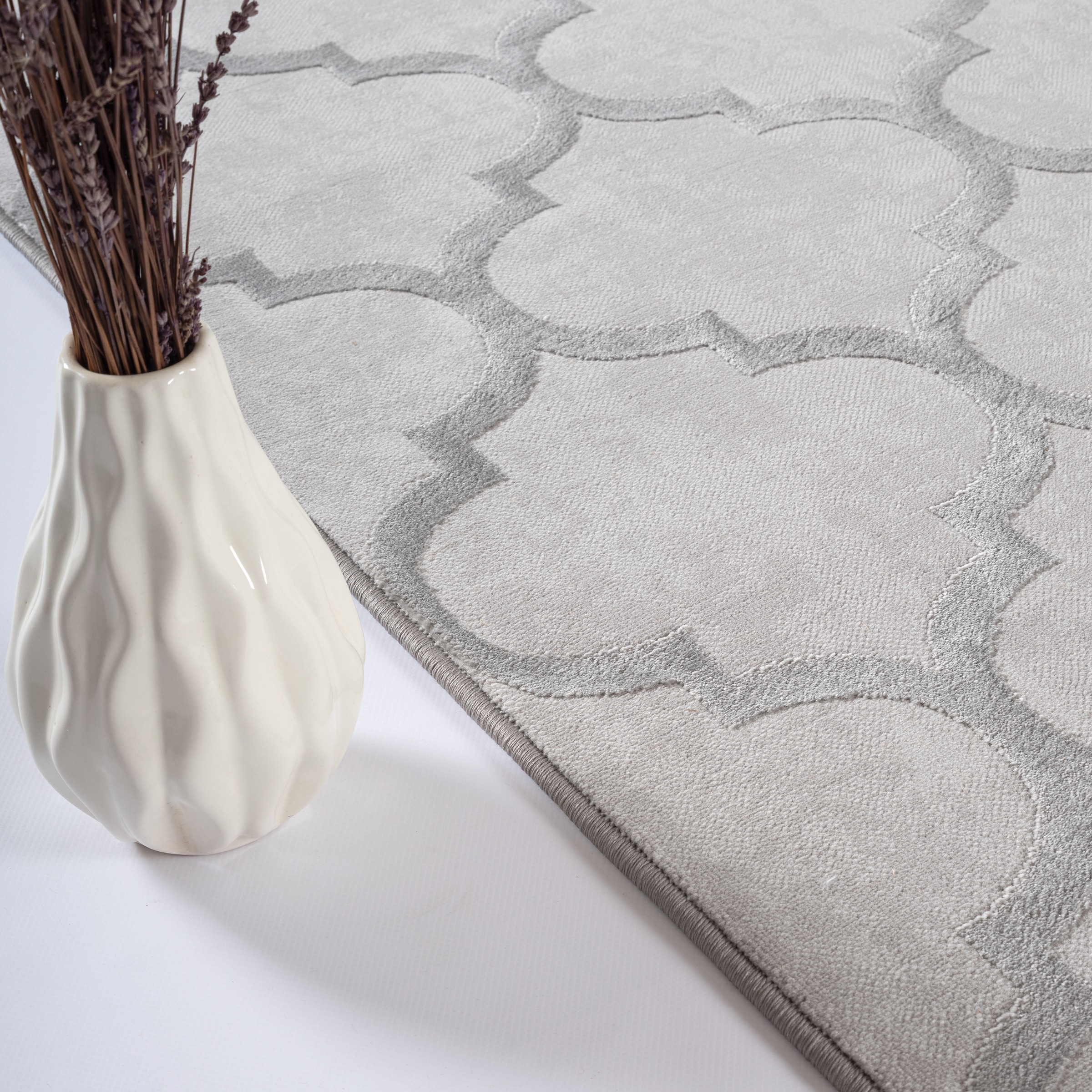 the carpet Teppich »Knight« rechteckig 12 mm Höhe moderner Wohnzimmer Teppich elegant glänzender Flor