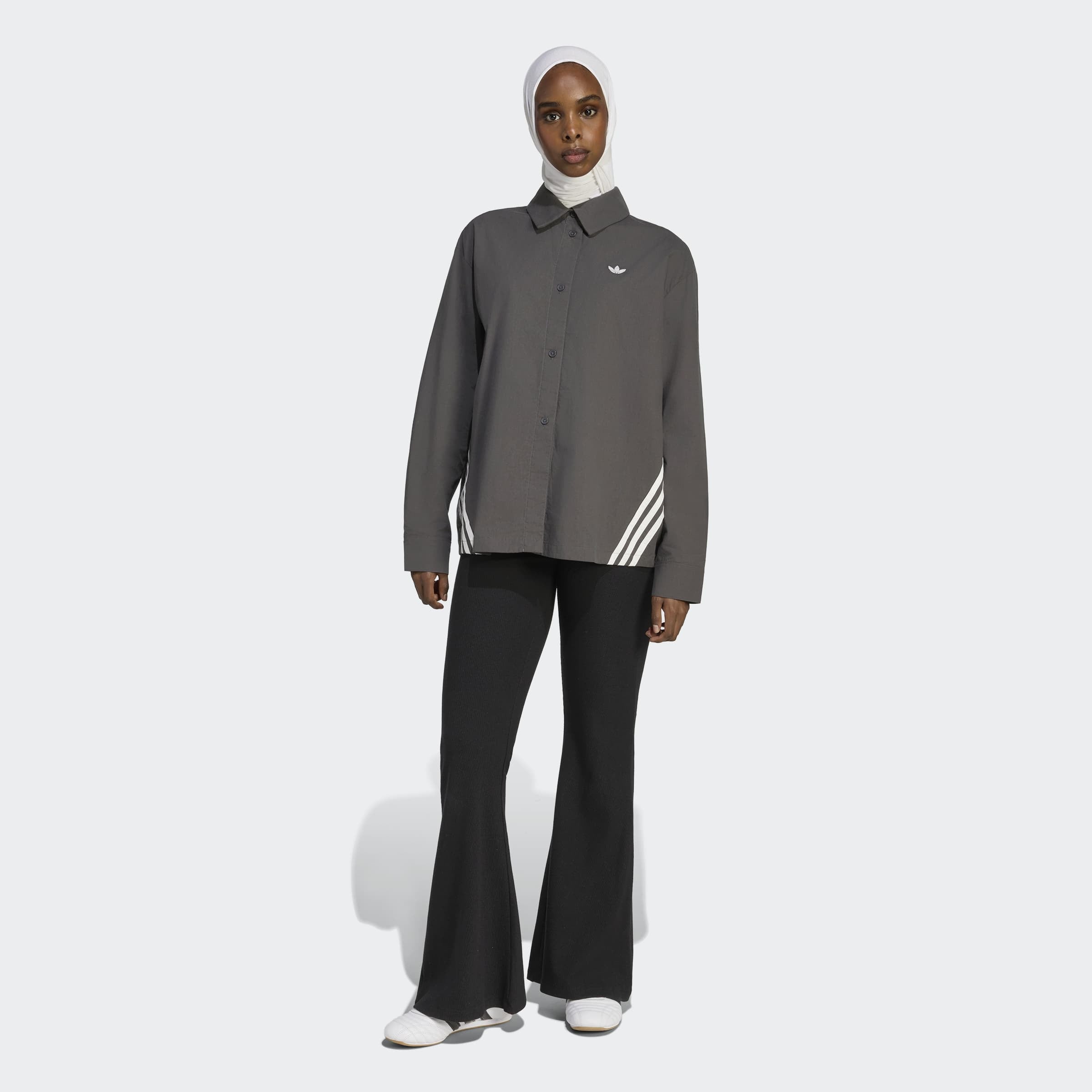 adidas Originals Langarmshirt »3-STREIFEN HEMD« lockere Passform, Langarm, sportlich, für Sportmode und Streetwear