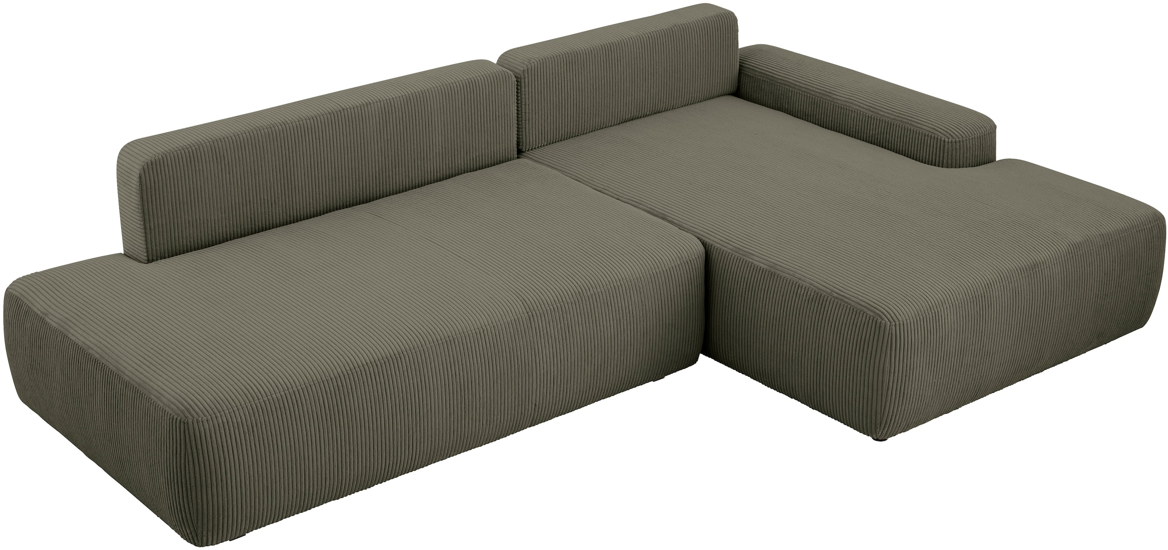 INOSIGN Ecksofa »TORGE, Schlafsofa Cord, Samtvelours u. Strukur fein, Couch in L-Form« Schlaffunktion und Bettkasten, Liegefläche: 210x125 cm, neues Design