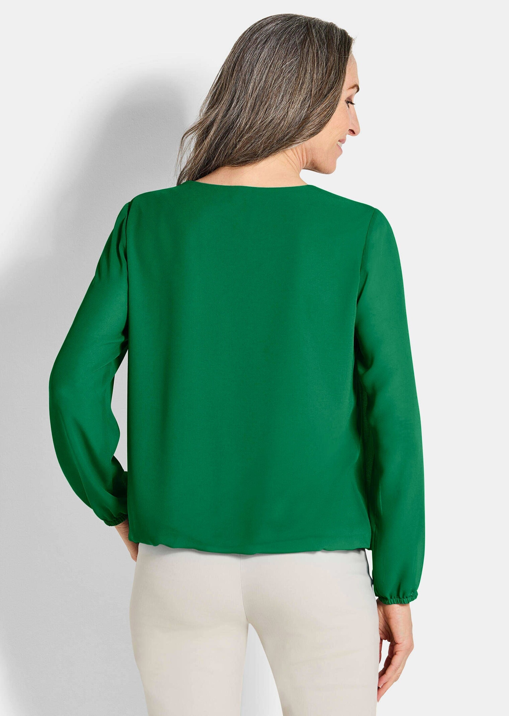 GOLDNER Klassische Bluse »Kurzgröße Elegante Bluse aus Chiffon«