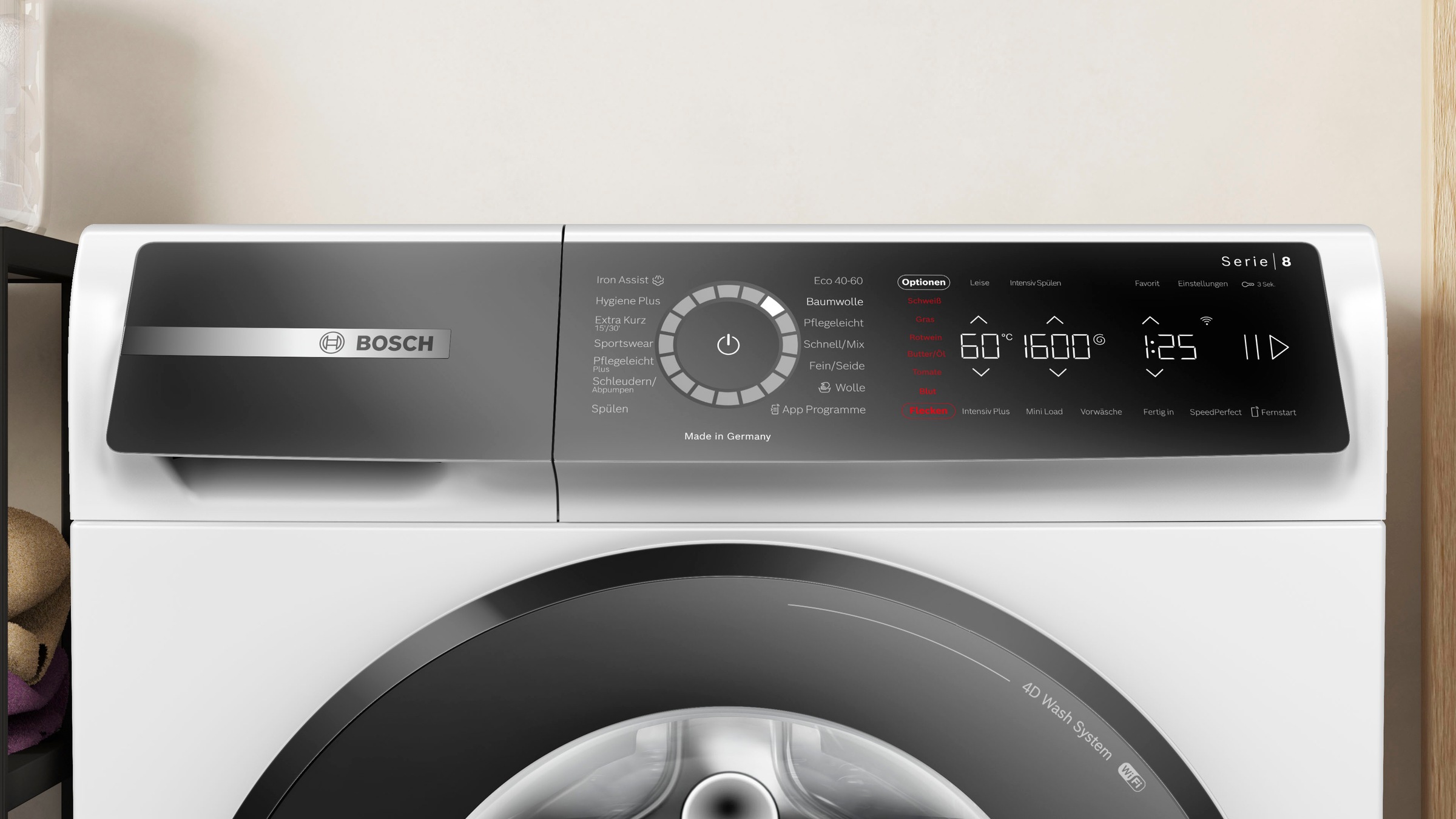 BOSCH Waschmaschine Serie 8 »WGB256040«, 10 kg, 1600 U/min, Iron Assist reduziert dank Dampf 50 % der Falten