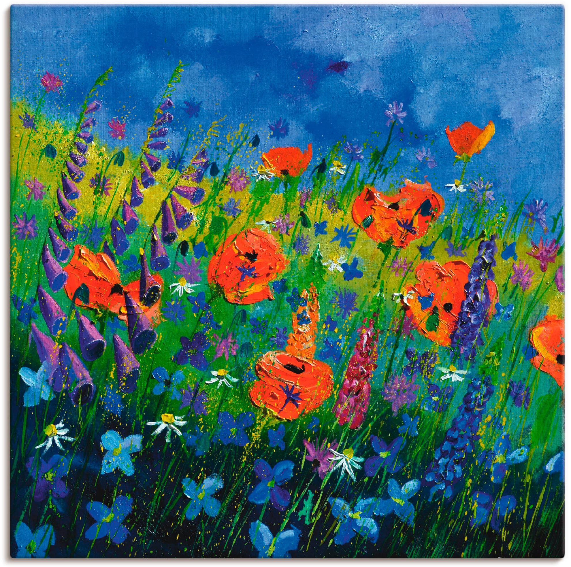 Artland Wandbild »Mein Garten«, Blumenwiese, (1 St.), in vielen Größen & Produktarten - Alubild / Outdoorbild für den Außenbereich, Leinwandbild, Poster, Wandaufkleber / Wandtattoo auch für Badezimmer geeignet