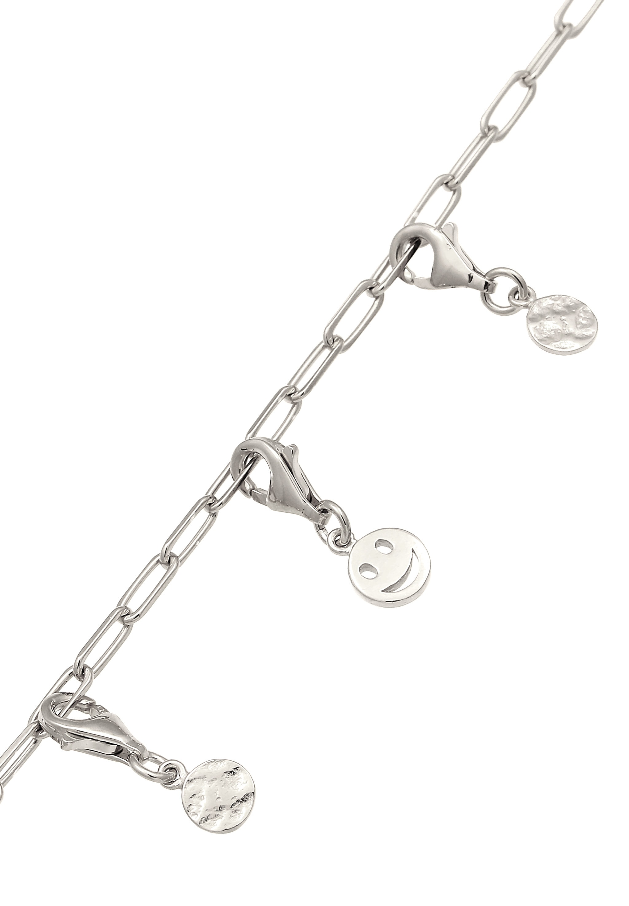 Kuzzoi Armkette »Armband Smiling Face Charm Anhänger 925 Sterling Silber«