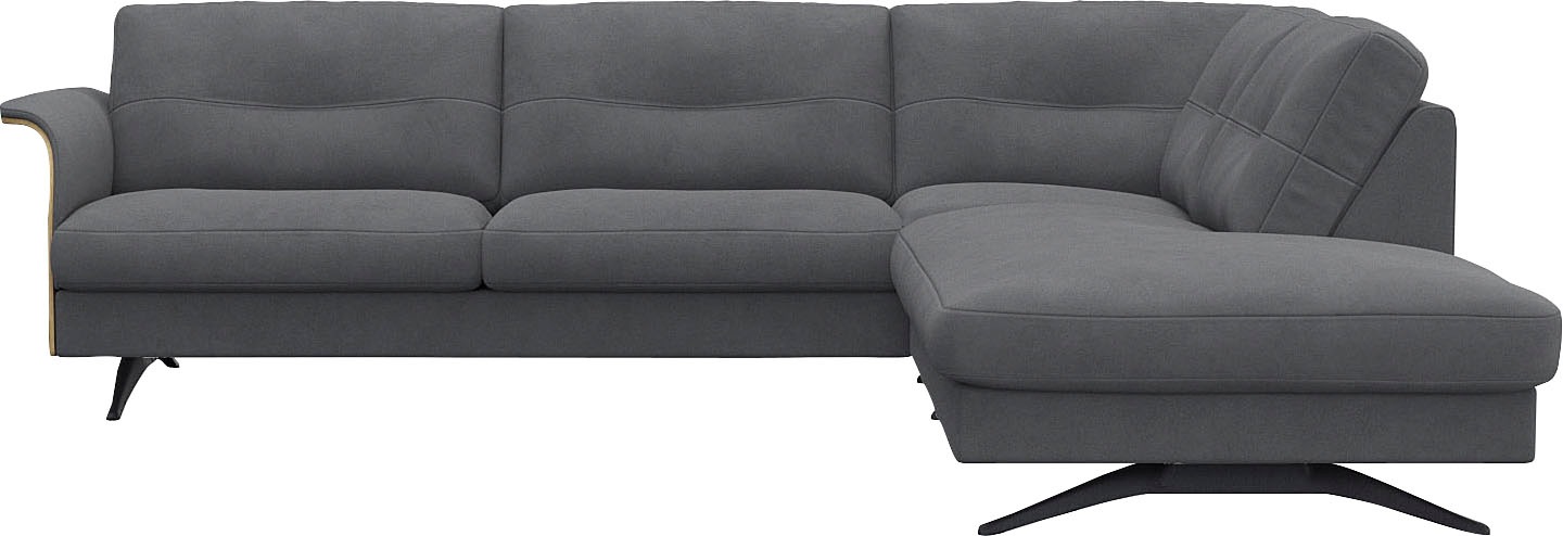 Ecksofa »Glow«, Walnuss, Breite 268 cm, Tiefe 224 cm, L-Form