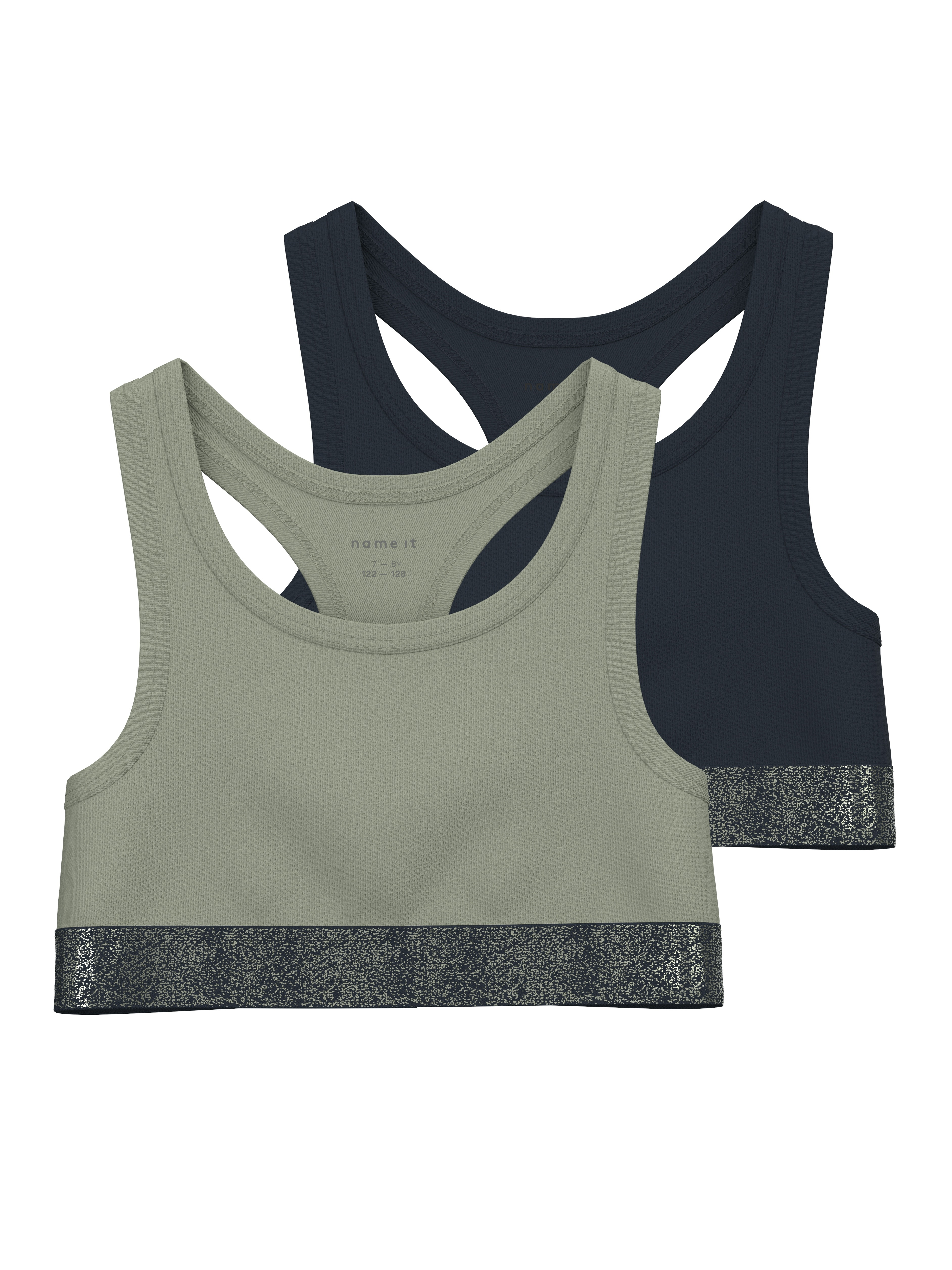 Name It Mädchen Unterhemd »NKFSHORT TOP 2P NOOS« Packung in grün, Größe 158 (164)