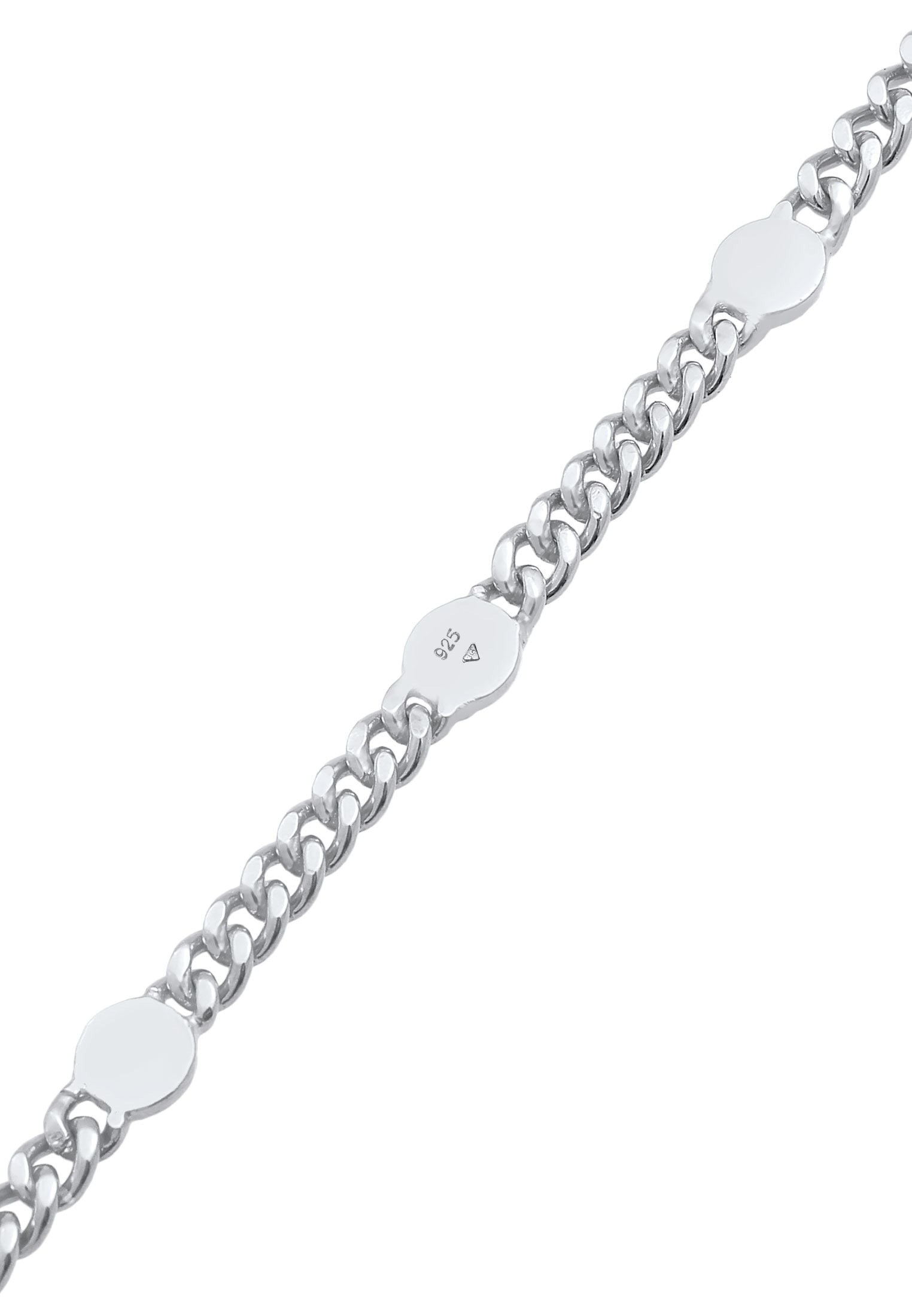 Elli Premium Armkette »Armband Panzerkette Chunky Chain Plättchen Disc 925 Silber«