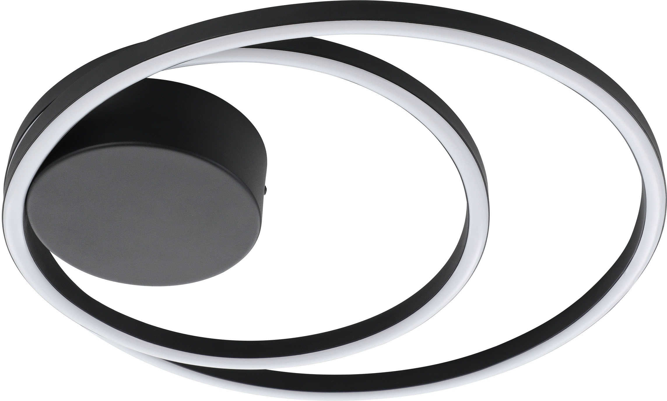 EGLO Deckenleuchte »RUOTALE Deckenlampe, Alu, Stahl und Kunststoff, IP20, Wohnzimmerlampe«, Leuchtmittel LED-Modul   LED fest integriert, Wand-/Deckenleuchte, H5,5 x Ø45 cm, schwarz, 36W inkl.