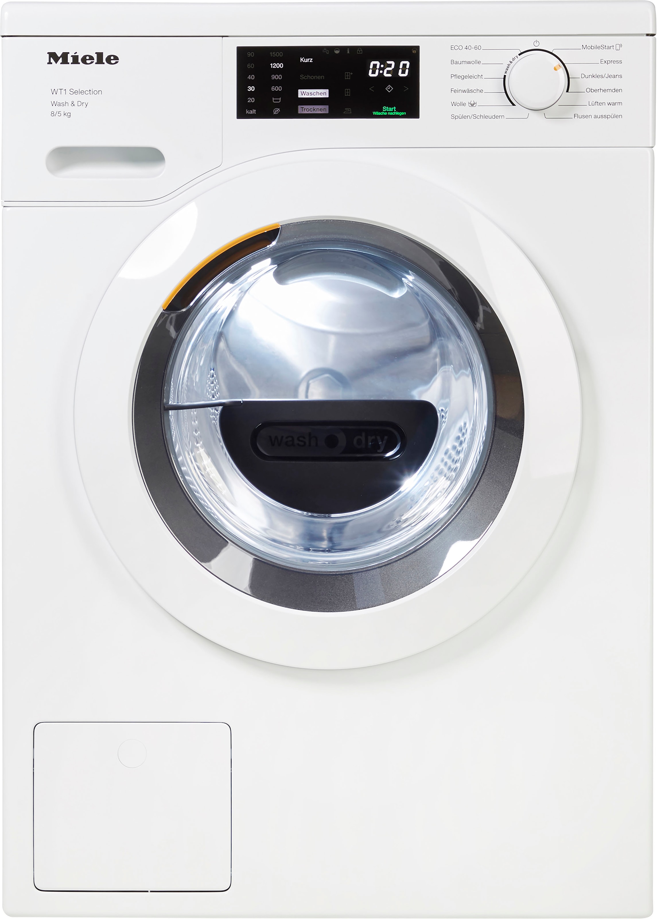 Miele Waschtrockner »WTD163 WCS« 8 kg /5 kg 71 dB(A) unterbaufähig, PerfectDry für punktgenaue Trockenergebnisse