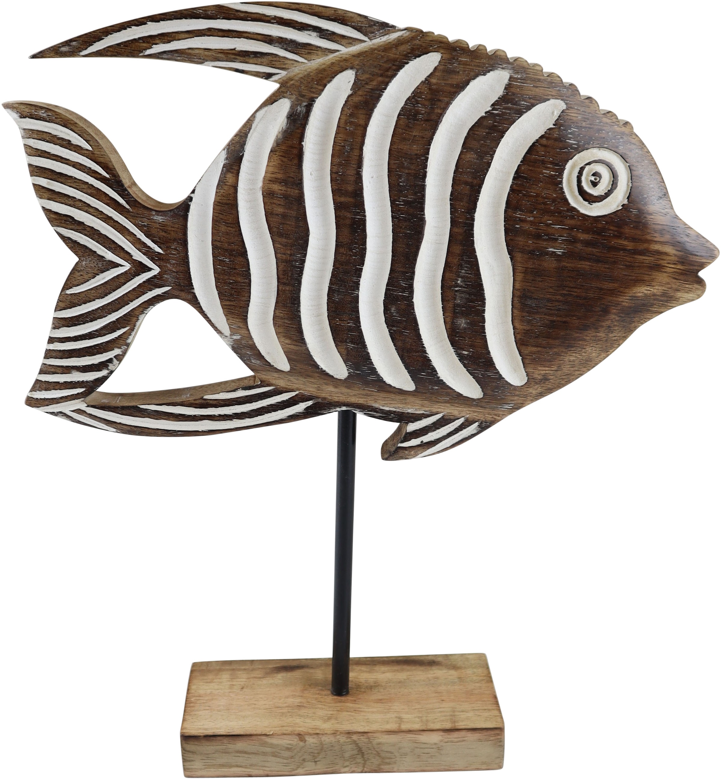 AM Design Dekofigur »Fisch aus Mangoholz und Metall«, handgefertigte Osterdekoration