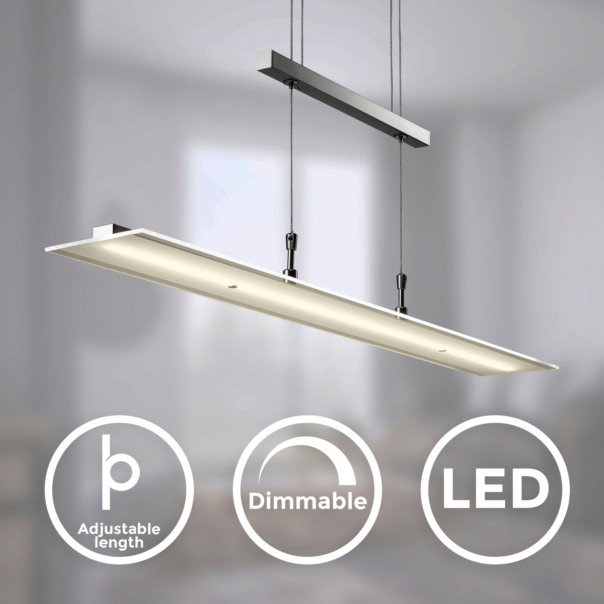 Pendelleuchte, 1 x LED-Platine 20 Watt, 1.600lm, 3.000K, dimmbar, stufenlos...