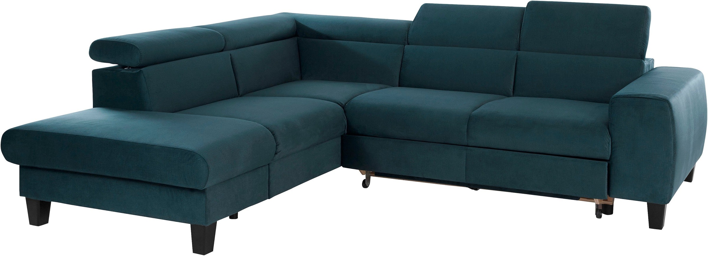 COTTA Polstergarnitur »Morven L-Form«, (Set), Set bestehend aus: Ecksofa mit Kopfteilverstellung & Hocker