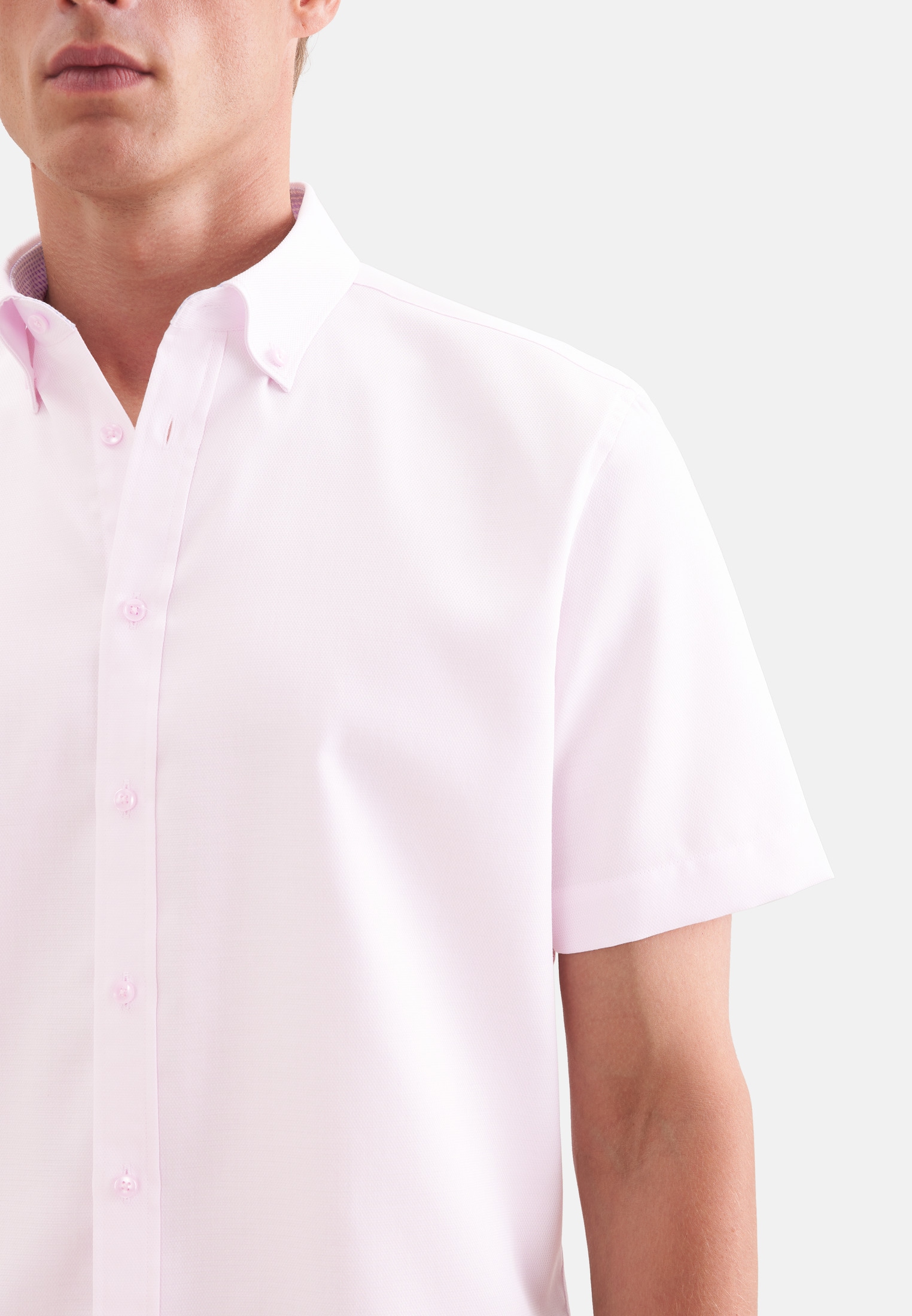 seidensticker Businesshemd »Schwarze Rose« Shaped 1/2 Button-Down-Kragen Struktur