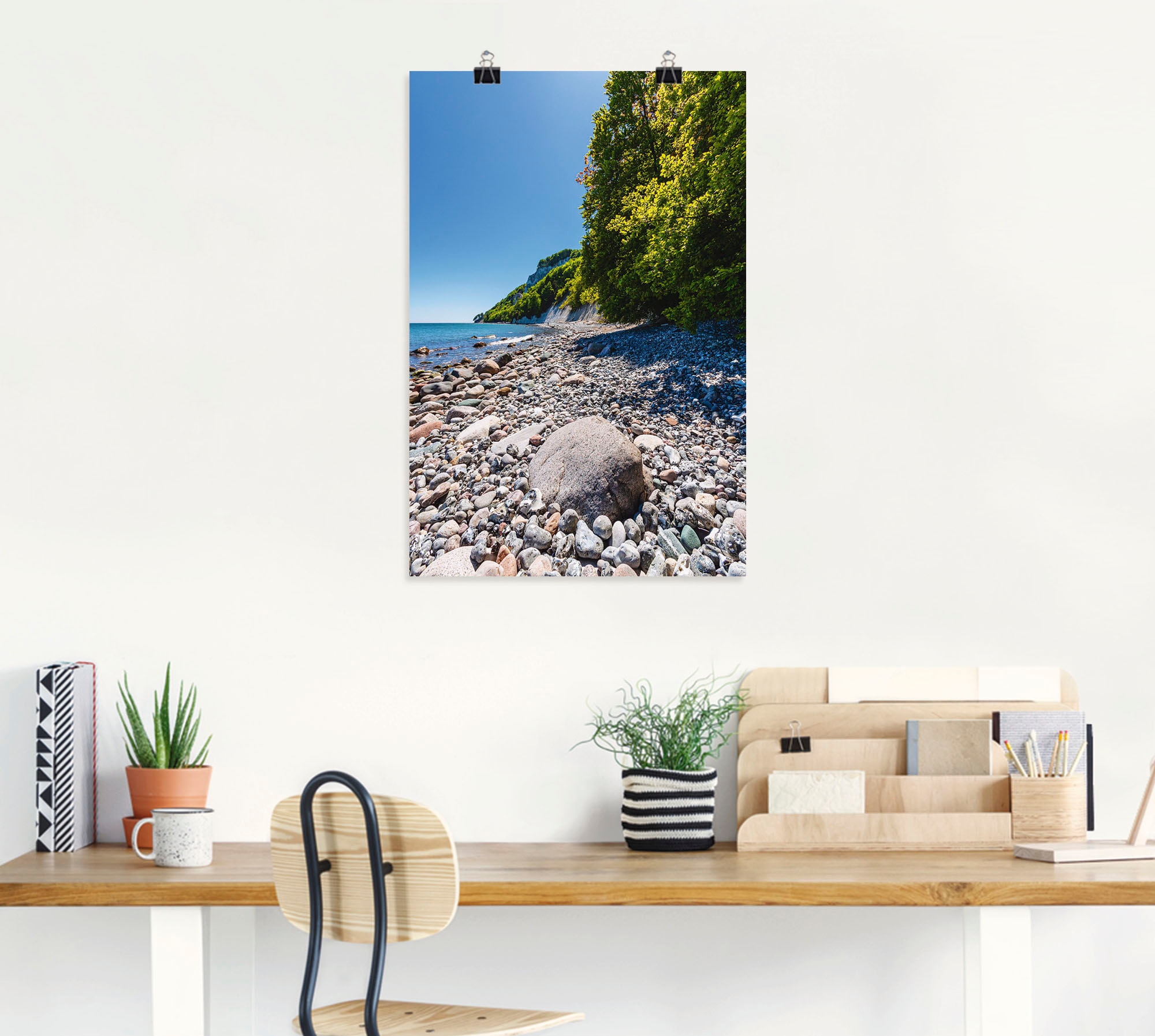 oder als Poster »Steine Größen Insel in St.), Ostseeküste kaufen Alubild, der versch. an OTTO (1 Wandaufkleber Wandbild bei Rügen«, Küstenbilder, online Artland Leinwandbild,