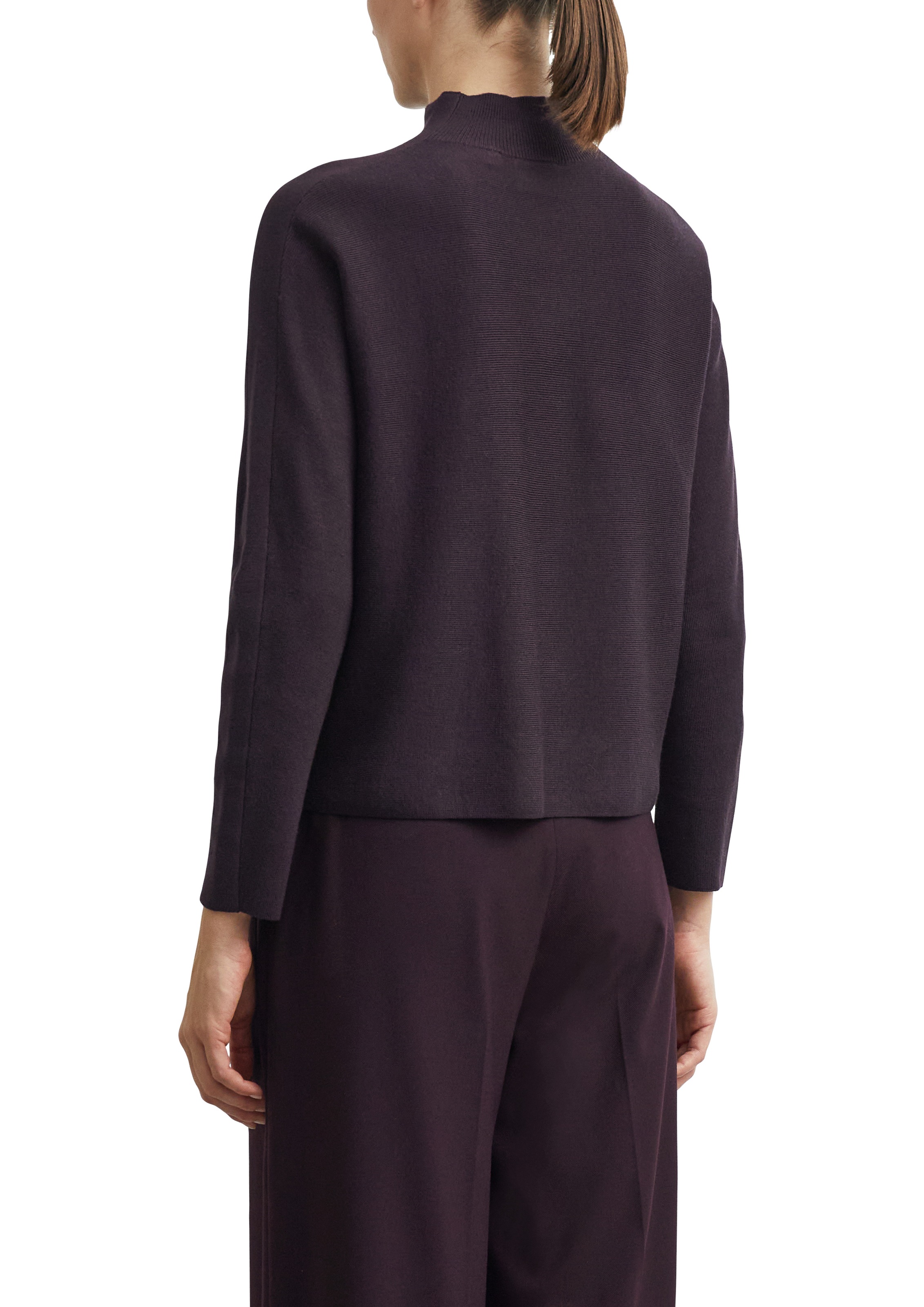 Comma Strickpullover mit Stehkragen / Viskose