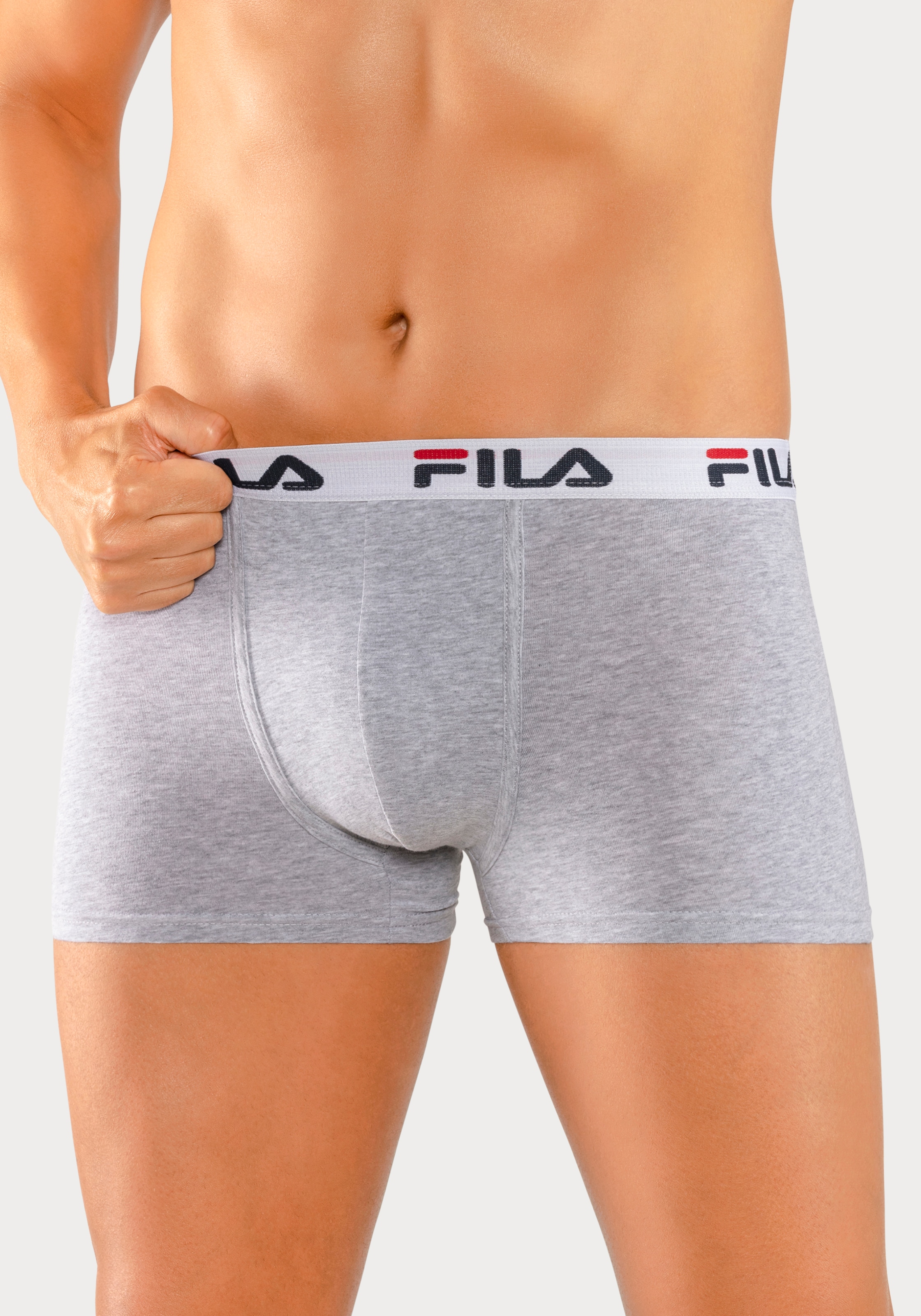 Fila Boxer, (Packung, 3 St.), mit Logo Schriftzug im Bund