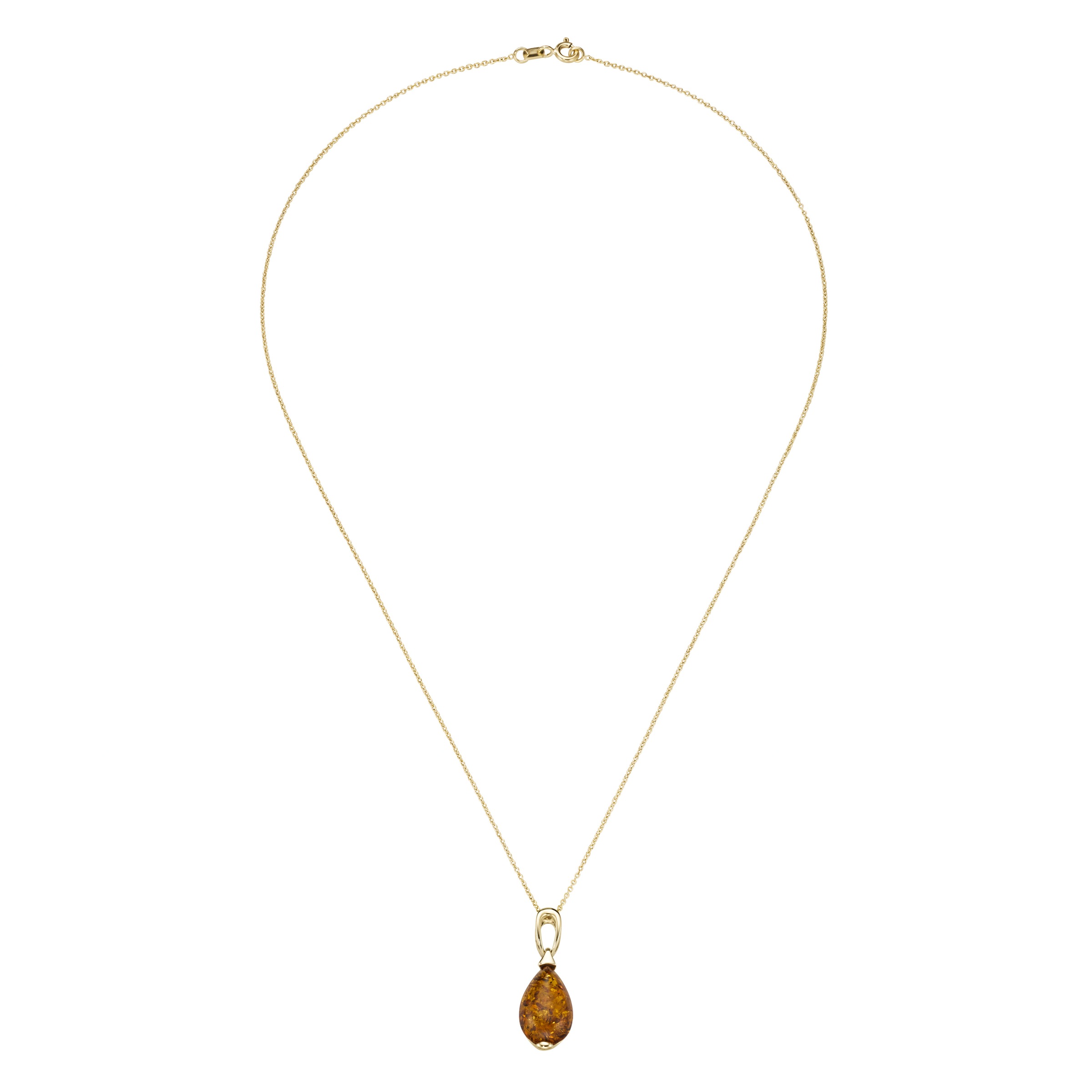 Luigi Merano Kette mit Anhänger »Kette Anhänger mit Bernstein, Gold 375«
