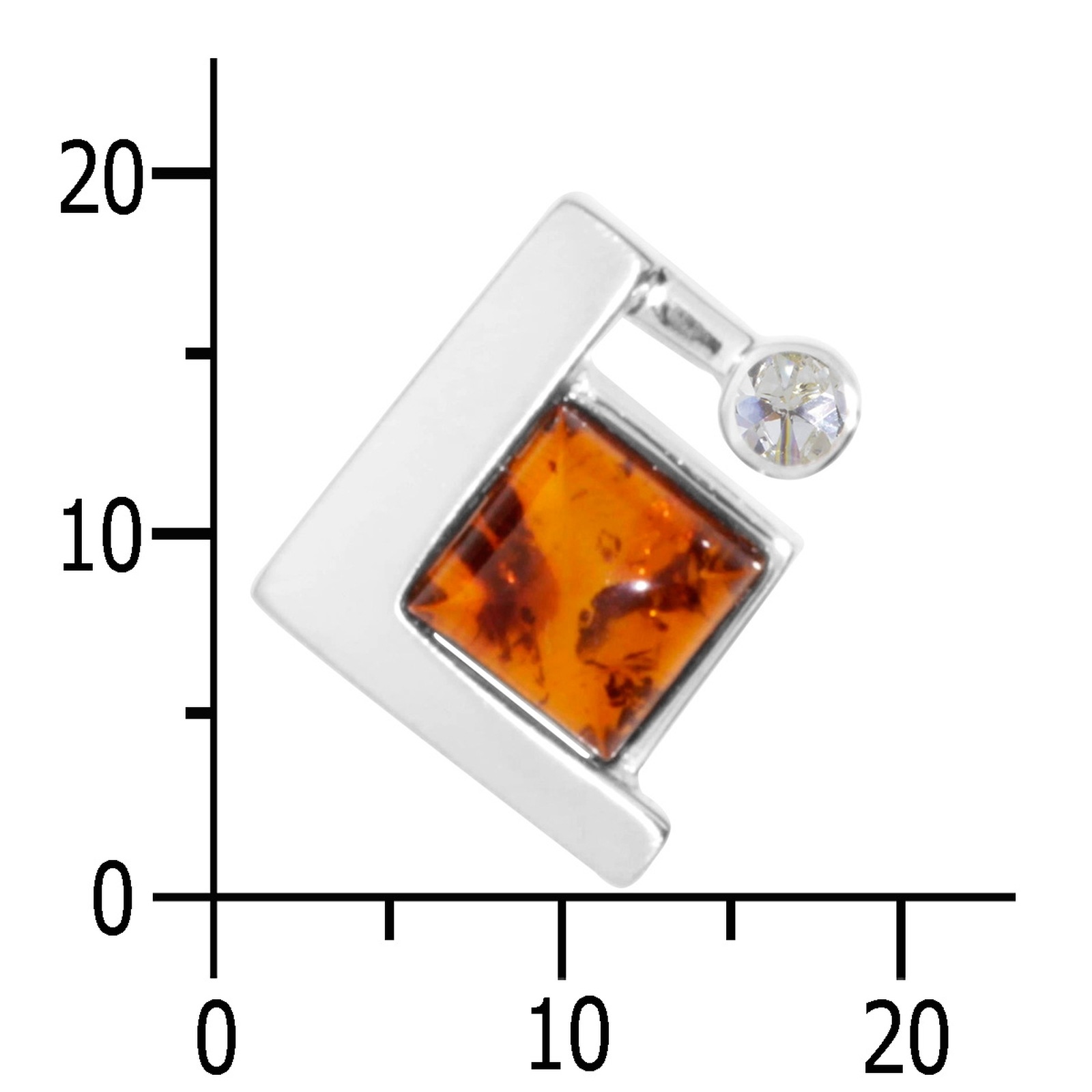 OSTSEE-SCHMUCK Kettenanhänger »- Gleiter-Diane - Silber 925/000 - Bernstein/Zirk.«