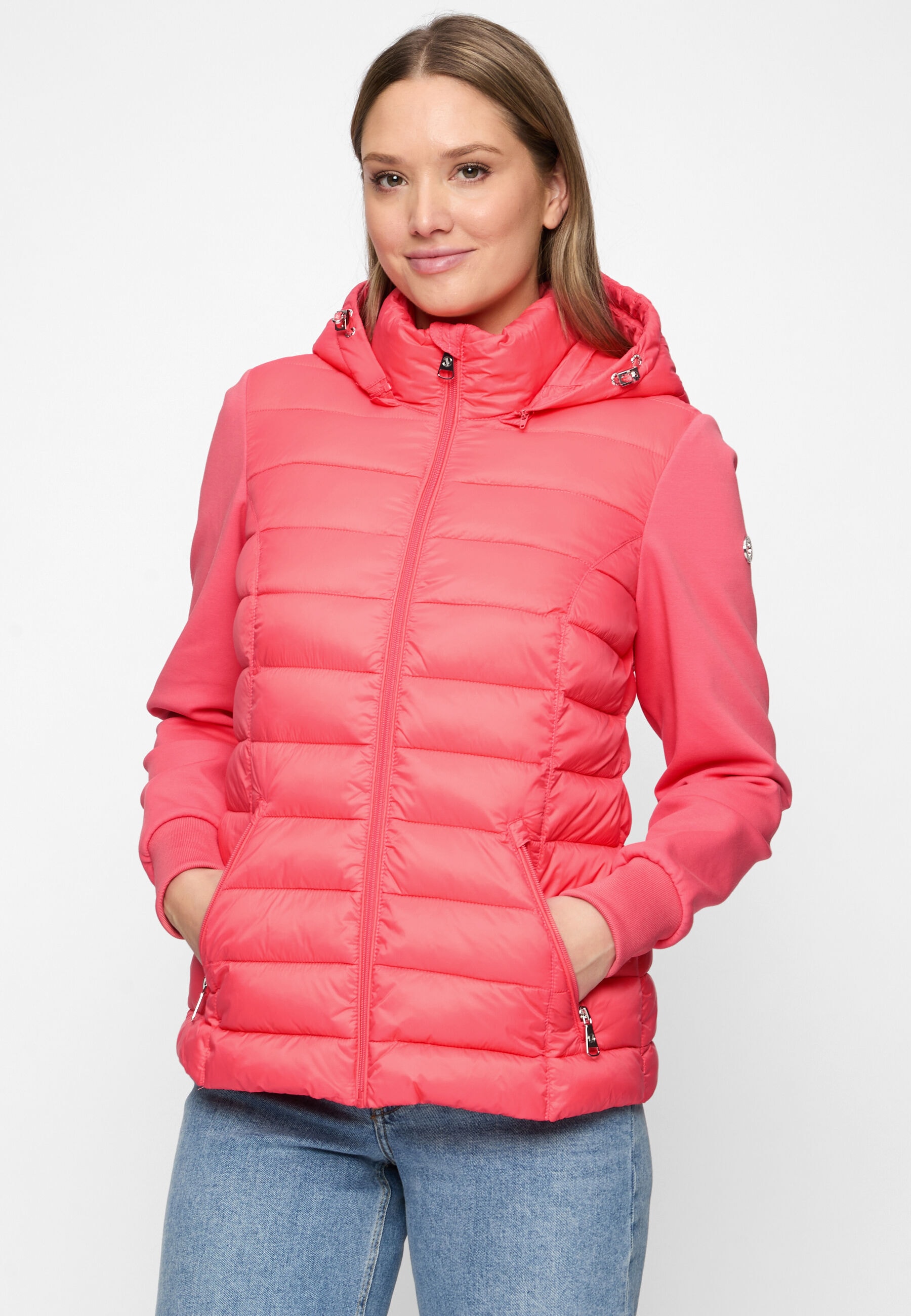 New View Steppjacke »Sophia 2« mit Kapuze Materialmix
