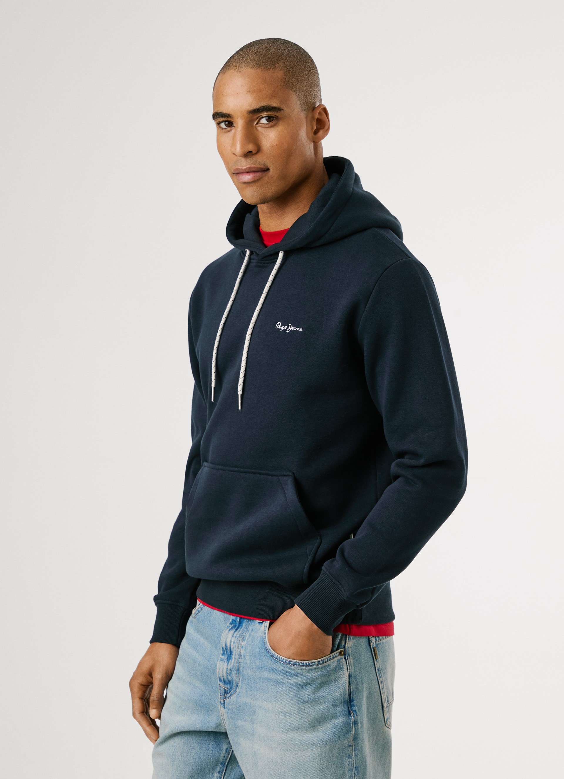 Pepe Jeans Hoodie »MACBETH SMALL LOGO« Regular Fit mit gesticktem Logo