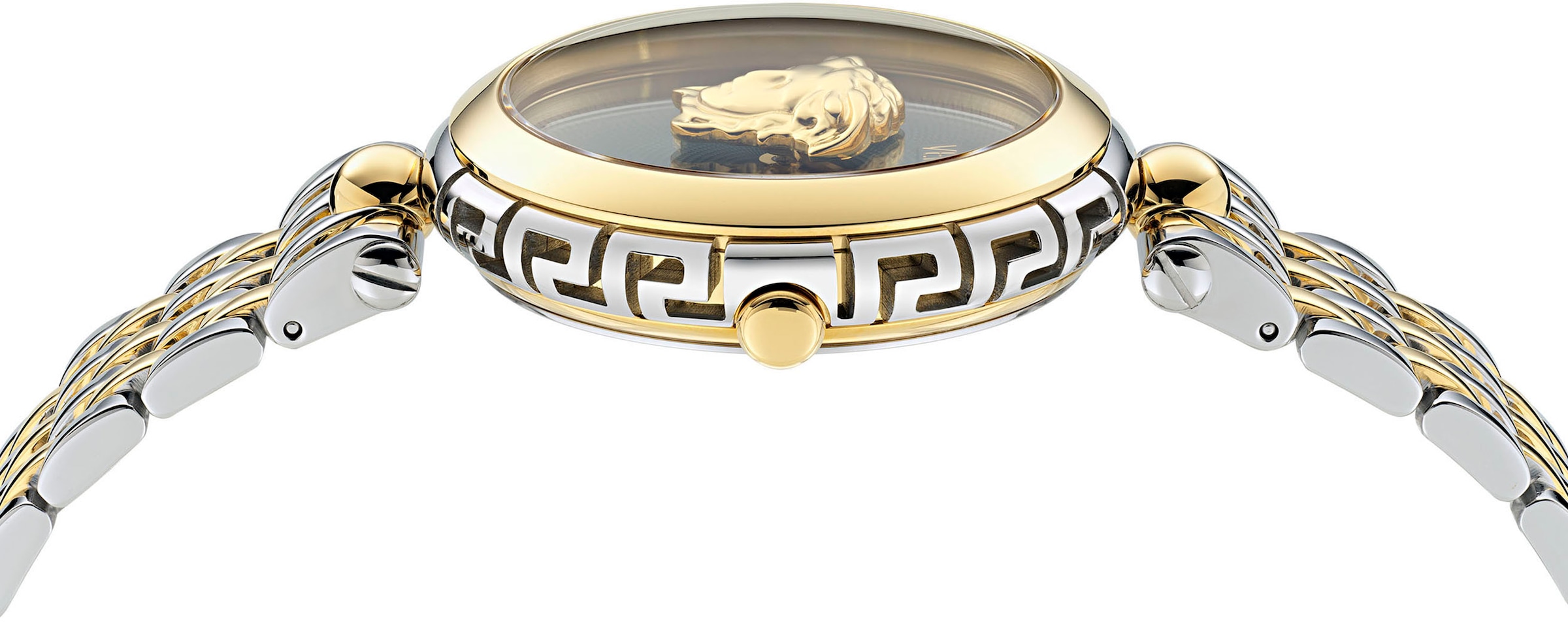 Versace Quarzuhr »MEDUSA HERITAGE« Armbanduhr, Damenuhr, Swiss Made, Saphirglas, Edelstahlarmband, analog