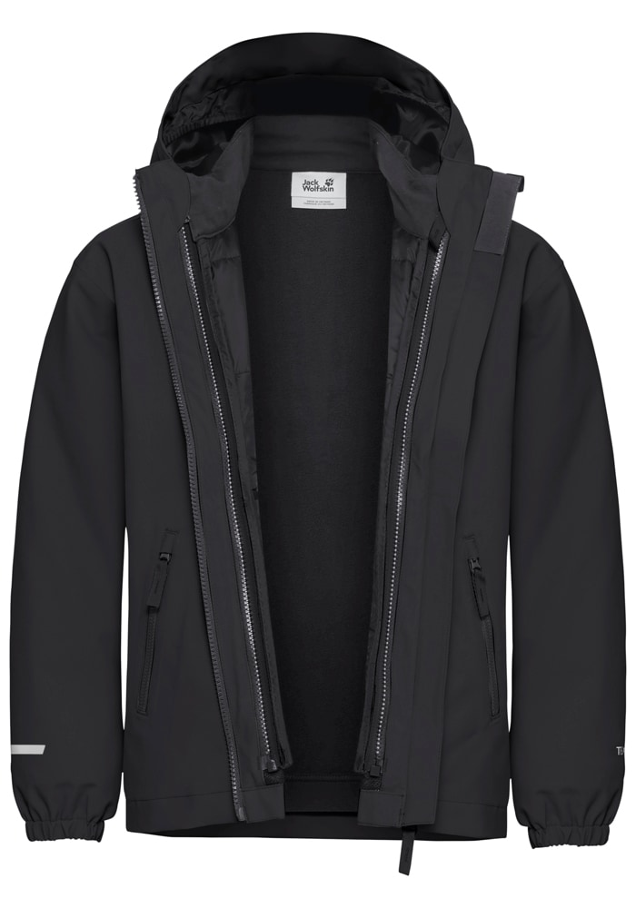Jack Wolfskin 3-in-1-Funktionsjacke »HYBRID 3IN1 JACKET K«, mit Kapuze