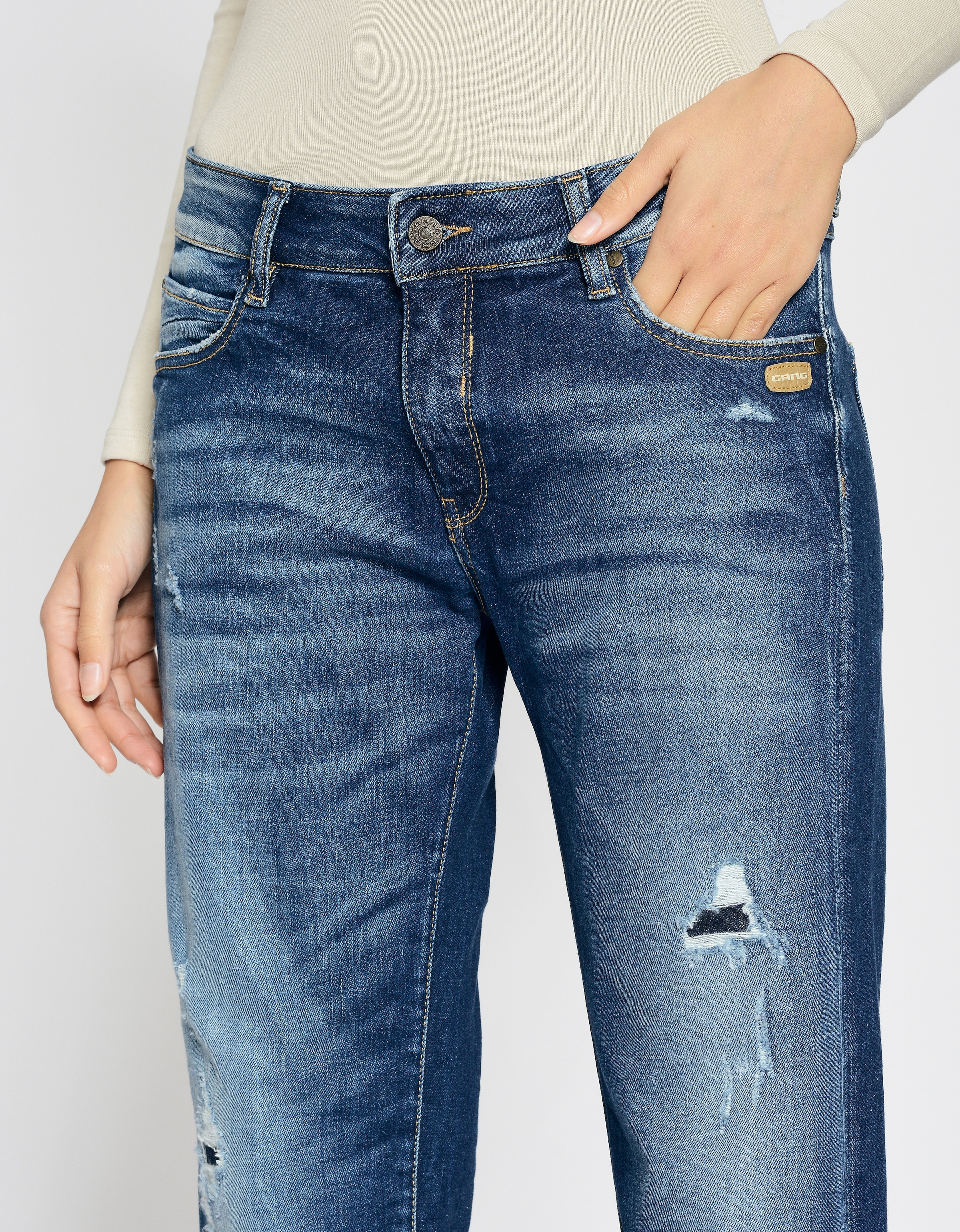 GANG Boyfriend-Jeans »94NADIA«, 5-Pocket Style mit Reißverschluss und Knopf