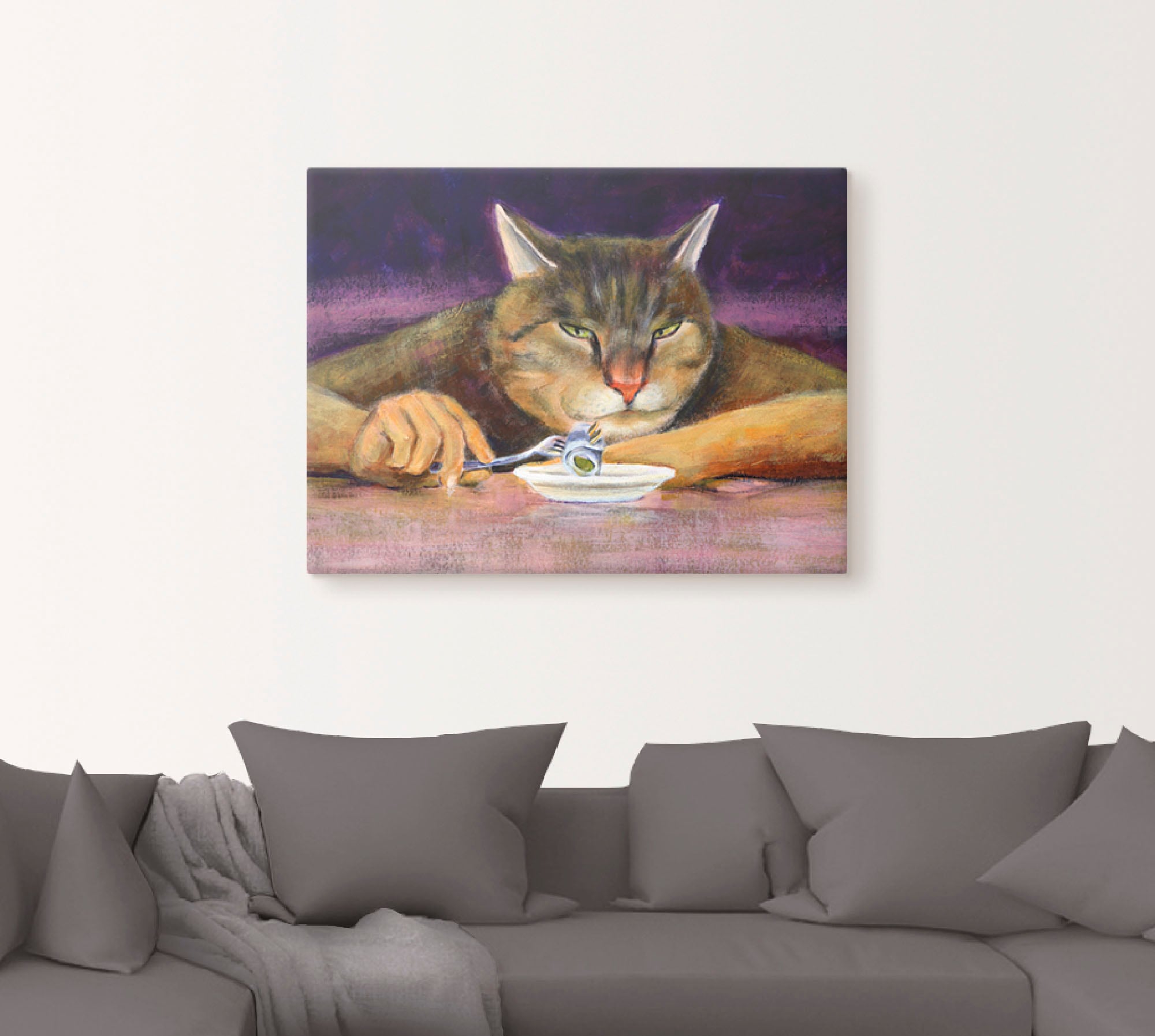 Artland Wandbild »Katzenjammer«, Haustiere, (1 St.), als Leinwandbild, Poster in verschied. Größen