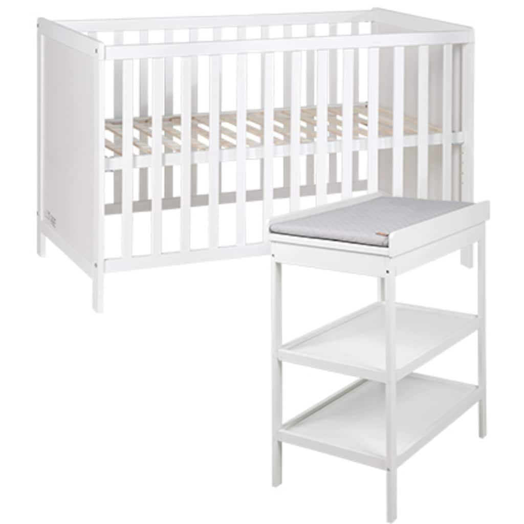 roba® Babymöbel-Set »Style«, (Spar-Set, 2 St., Kinderbett, Wickelregal)