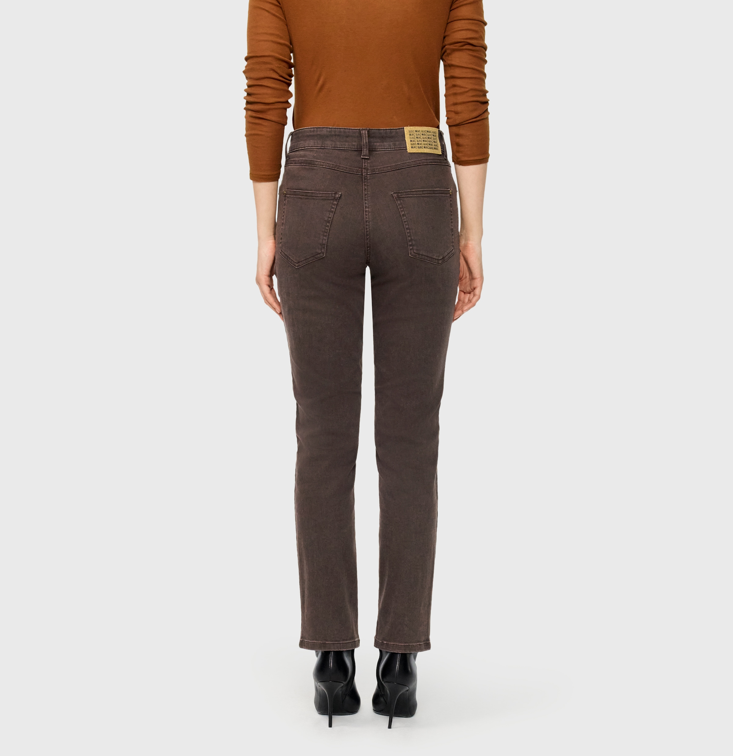 MAC Straight-Jeans »MACMELANIE« Figurformende Denim-Qualität mit hervorragendem Rücksprung-Verhalten