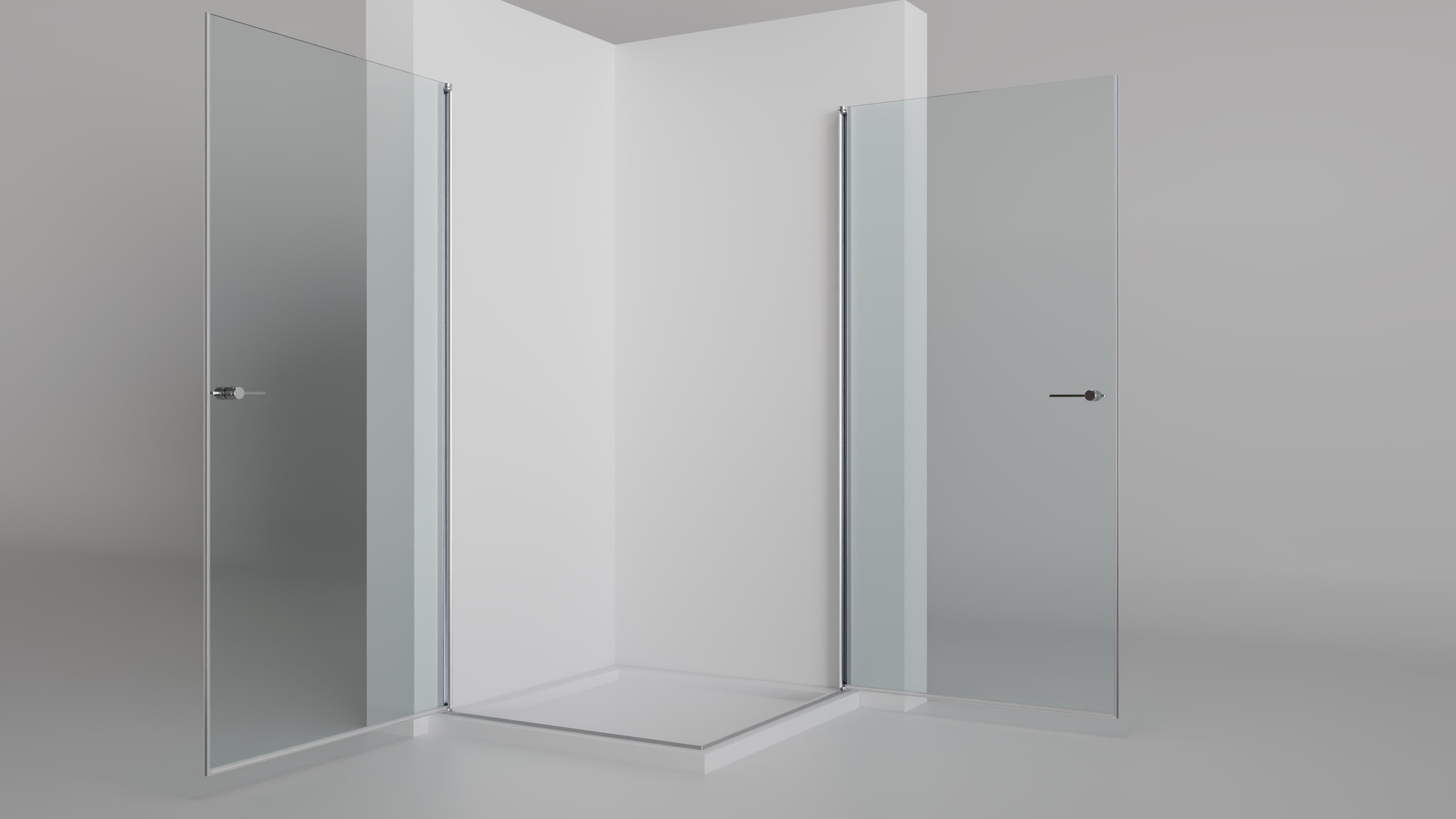 welltime Eckdusche »Firenze« mit variablem Verstellbereich, Duschabtrennung mit Schiebetüren
