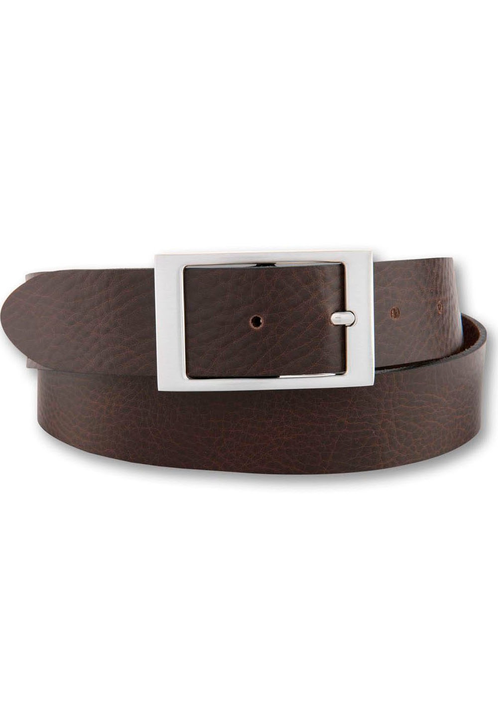 Bernd Götz Damen Ledergürtel mit Rechteckschließe in braun, Größe 95