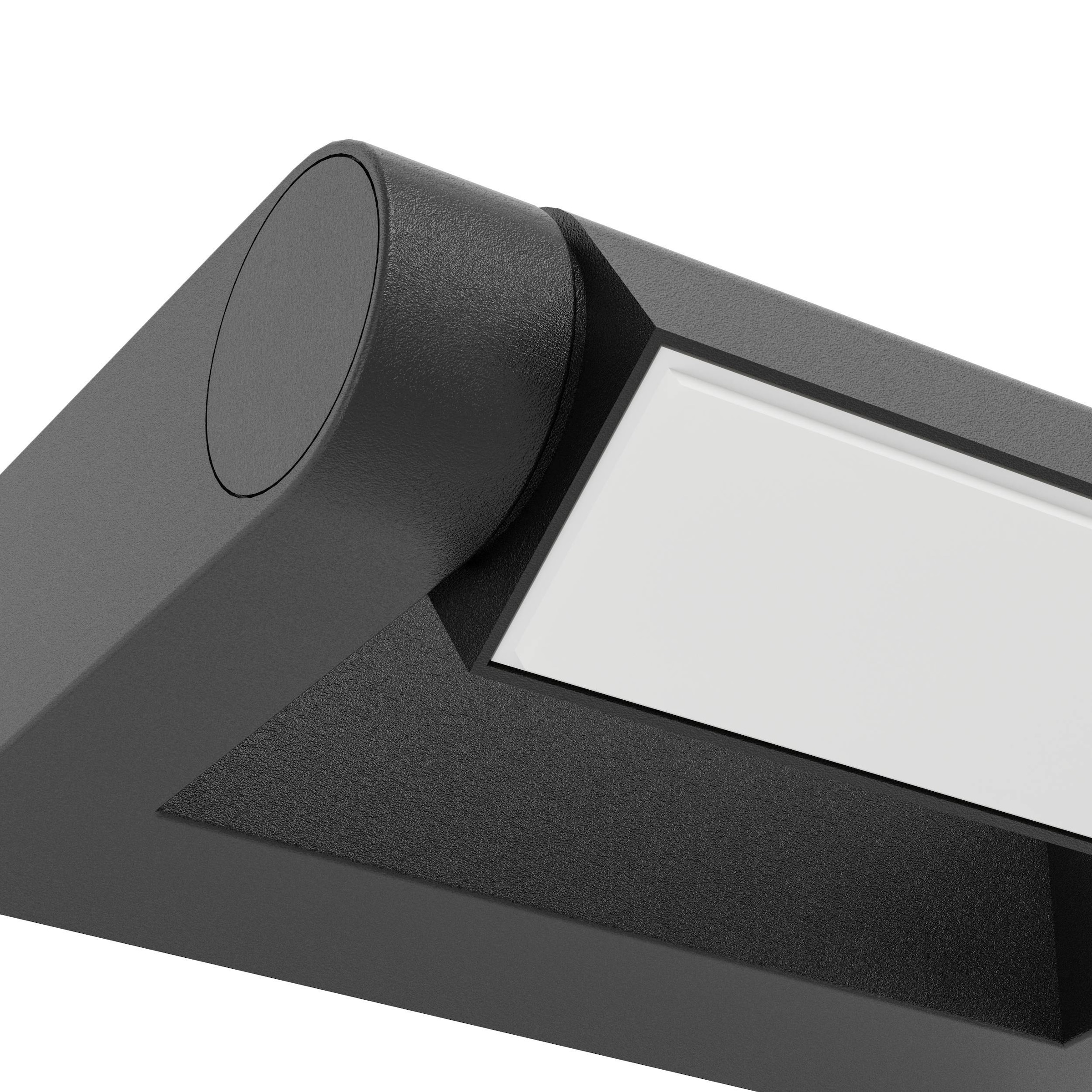 EGLO Wandleuchte »Brinaza Wandlampe, Außenlampe aus Aluminium-Guss,  schwenkbar, IP44« LED-Modul 1 Stk. Warmweiß Wand-/Deckenleuchte - L20 x H5 x AL14 cm - schwarz - 4,8W inkl.