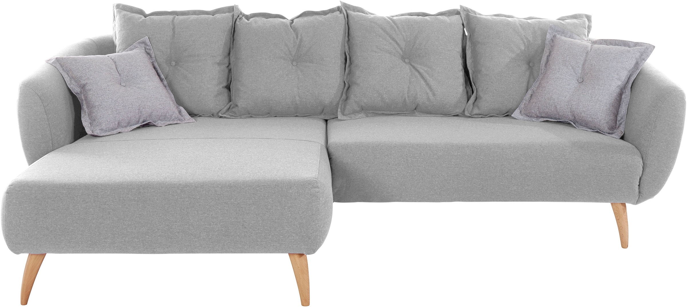 Home affaire Ecksofa »Baggio formschöne Polsterecke, bequem, Breite 277cm, L-Form« Zierkissen inklusive