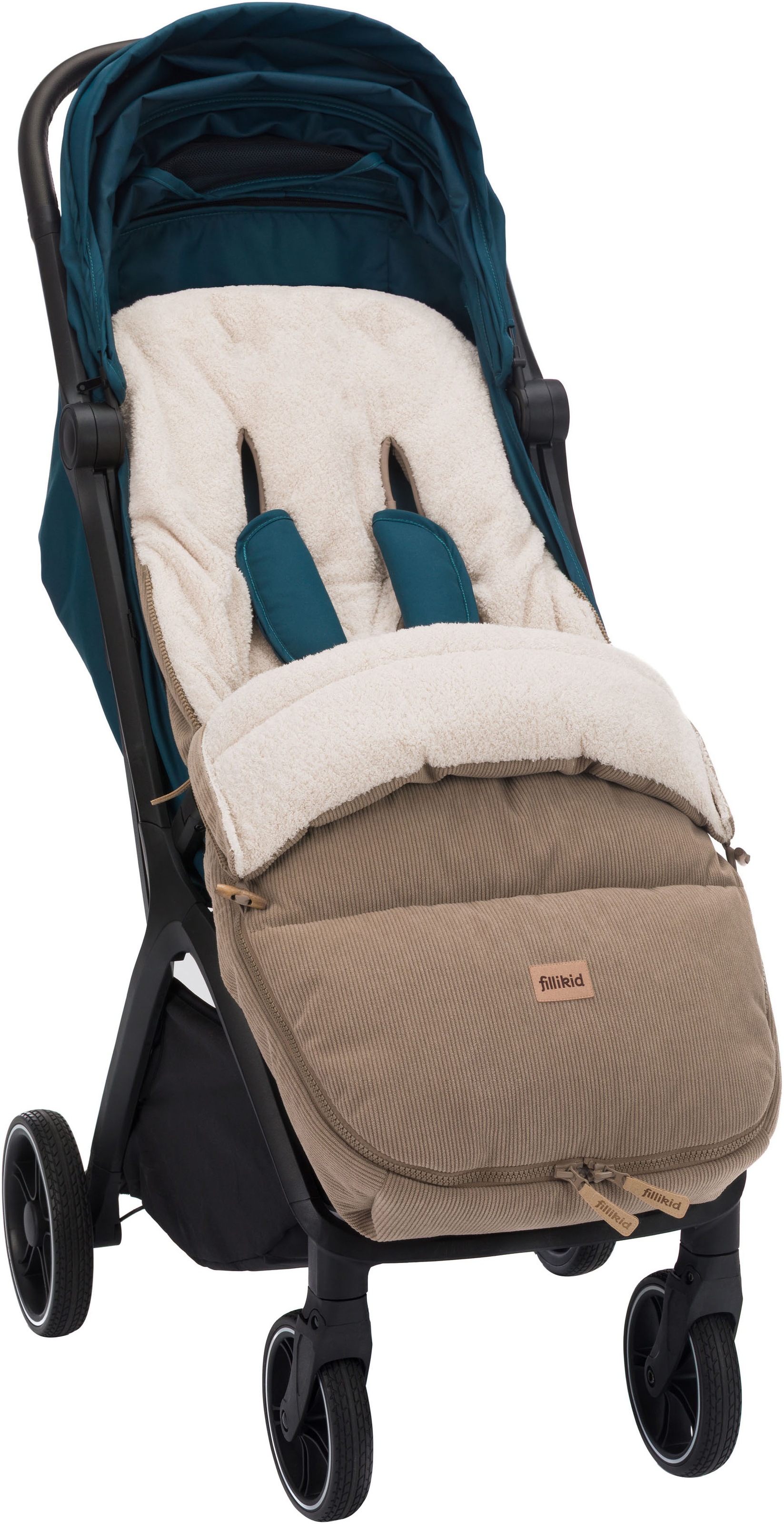 Fillikid Fußsack »Kinley Cord/Teddyplüsch, Winterfußsack«