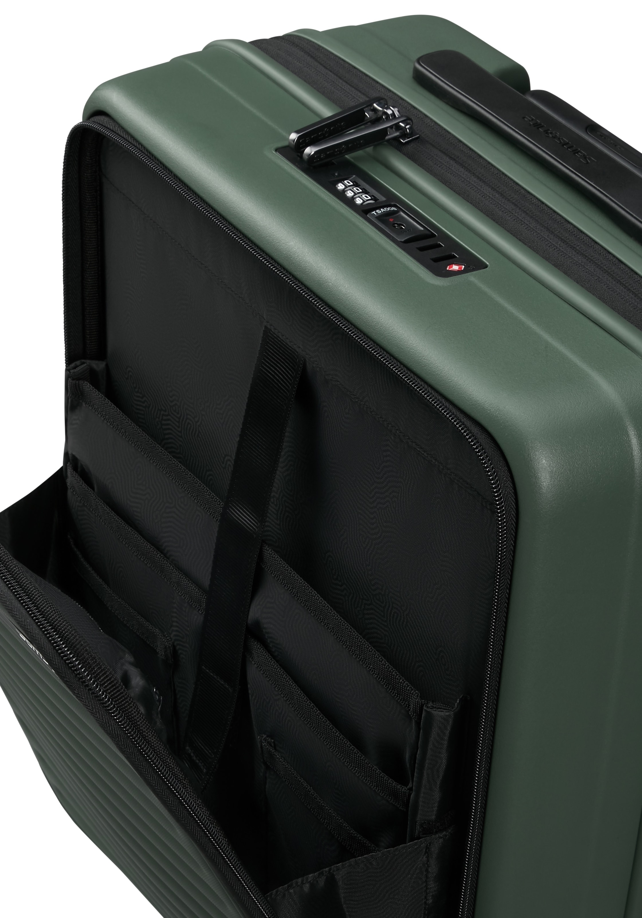 Samsonite Hartschalen-Trolley »RESTACKD 55 inkl. 2 Packtaschen«, 4 St. Rollen, Handgepäckkoffer mit TSA Schloss Volumenerweiterung