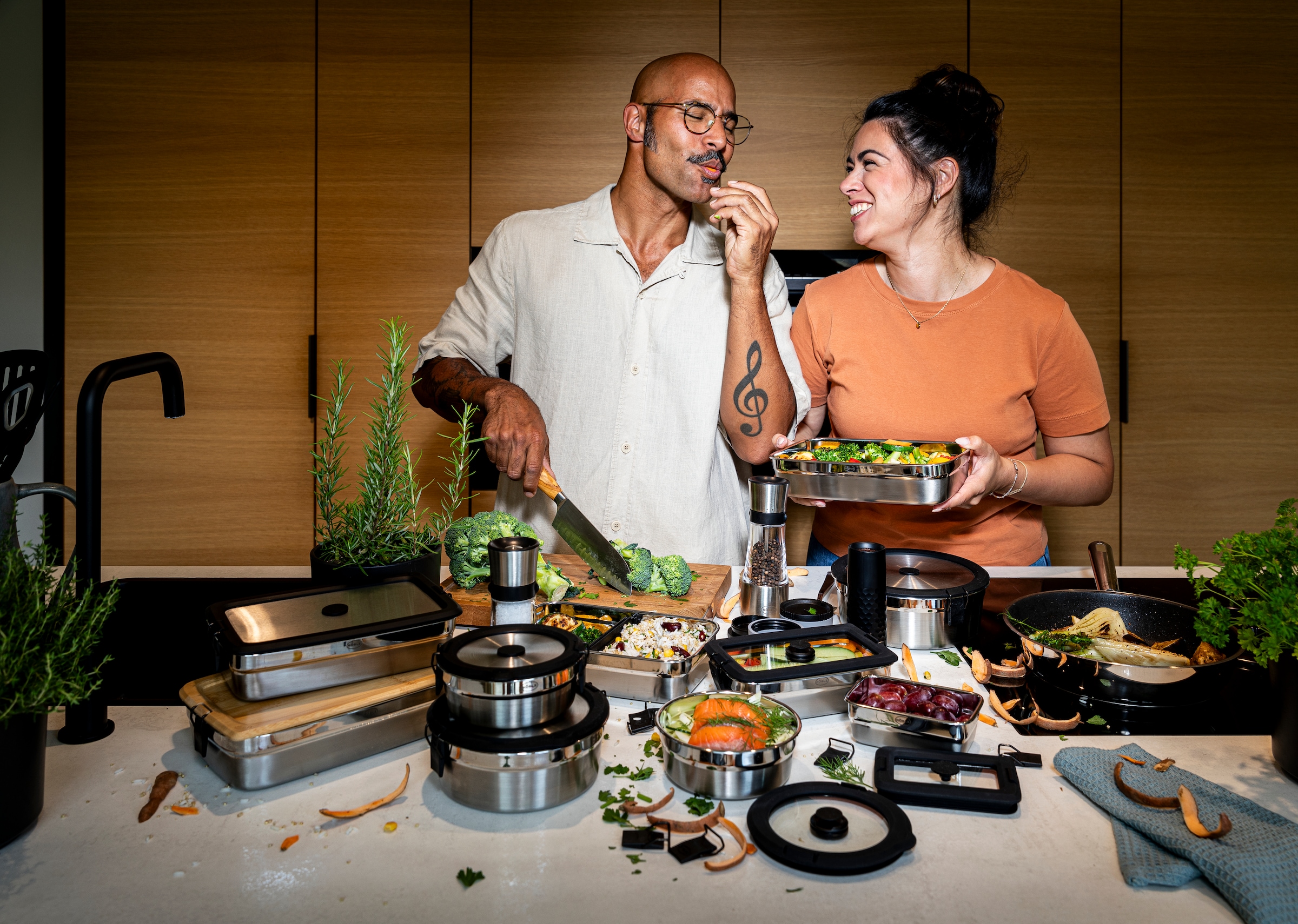 RÖSLE Deckel »Edelstahldeckel FLEXX 2GO 1,5 L eckig mit Clips« Deckel für 1,5 L Dose FLEXX 2GO