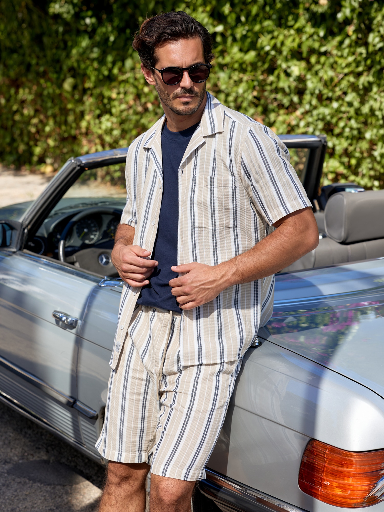 LERROS Chinoshorts »Chino-Shorts aus Baumwolle mit modischem Streifenmuster«