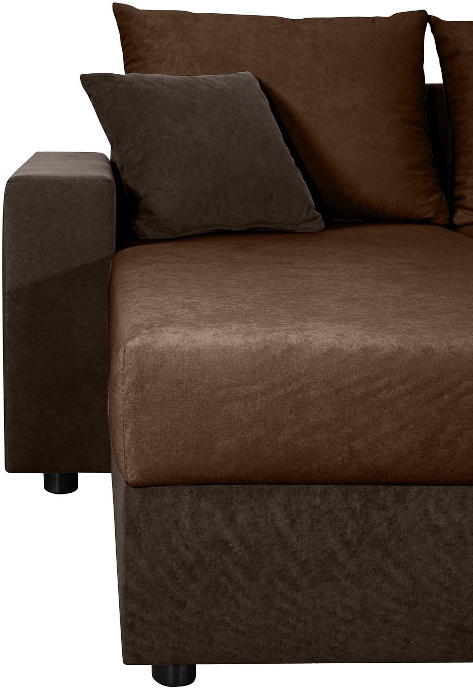 COLLECTION AB Wohnlandschaft »Pico U-Form, B: 252 cm« Schlaffunktion, Bettkasten & 2 Zierkissen