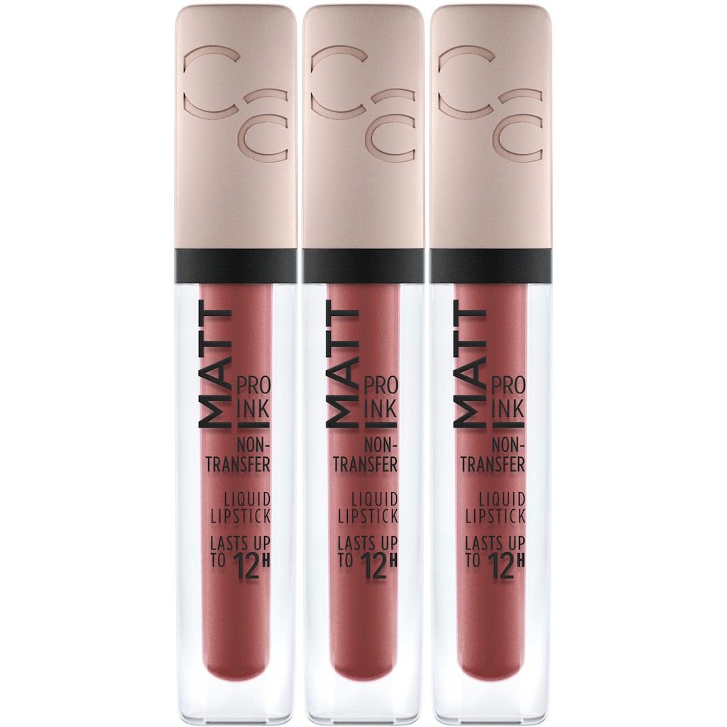 Catrice Lippenstift »Matt Pro Ink Non-Transfer Liquid Lipstick«, (Set, 3 tlg.)