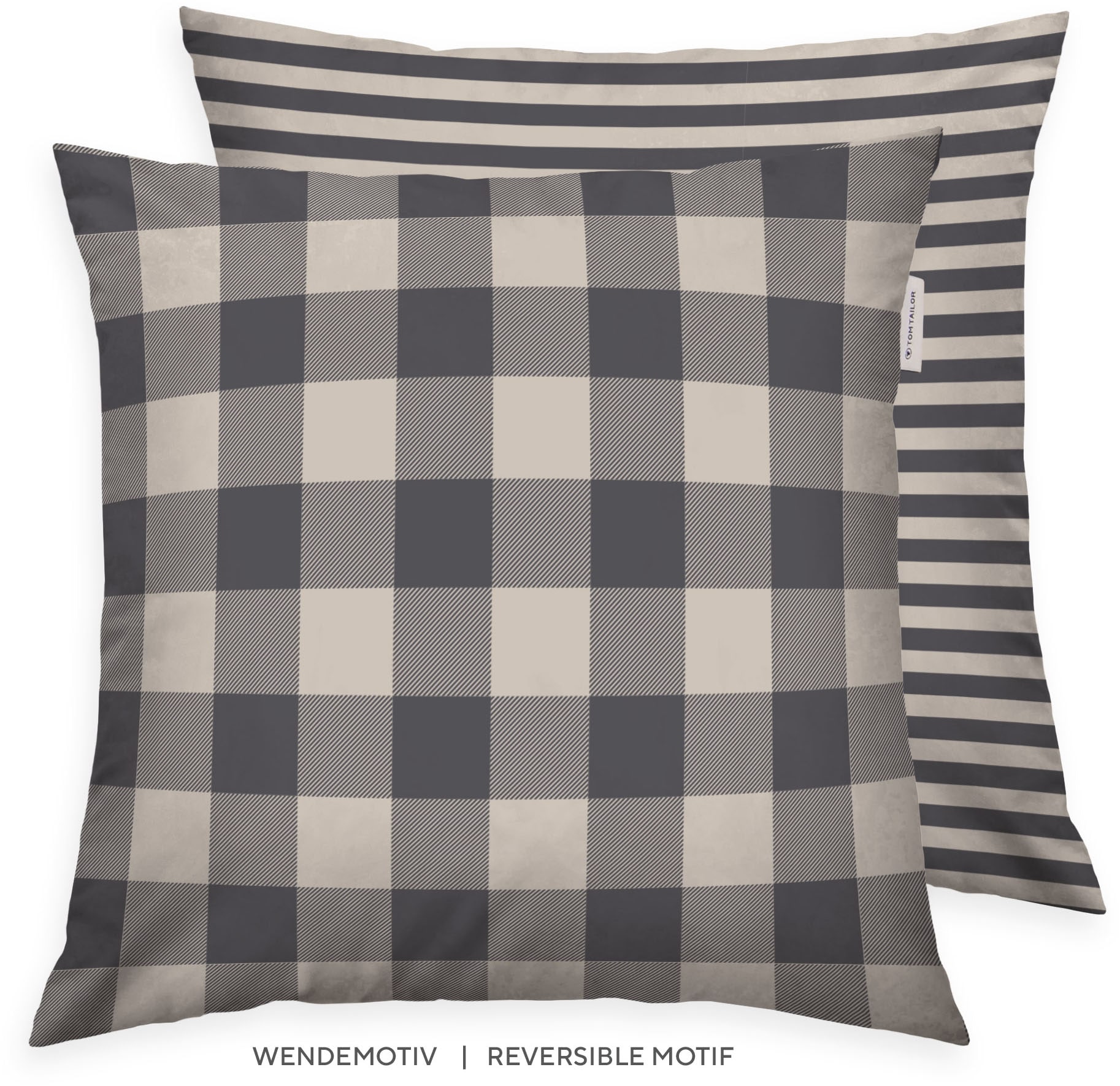 TOM TAILOR HOME Kissenbezüge »new bedroom, Classic Check, 40x40cm oder 40x80cm«, (1 St.), Wendedesign...