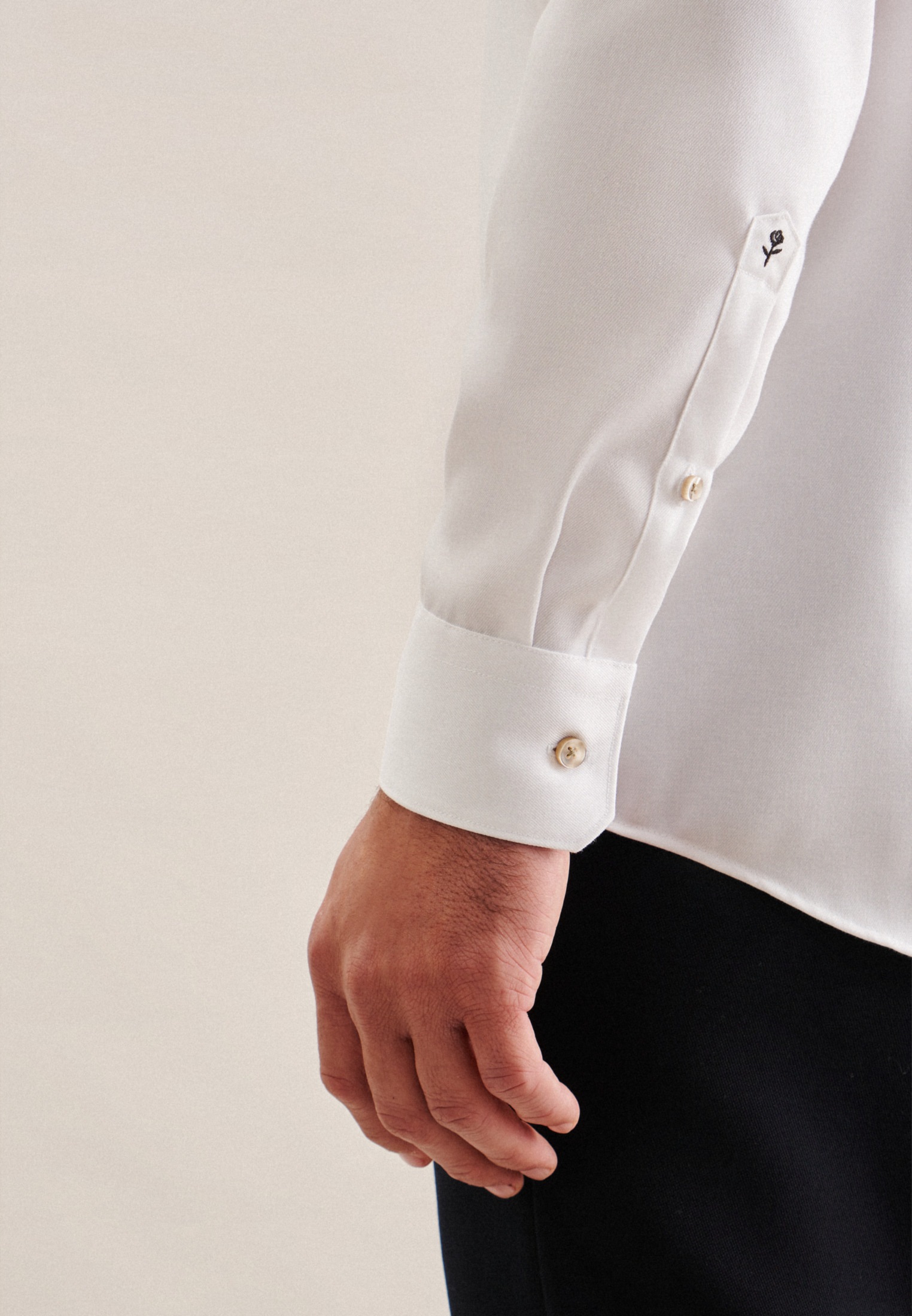 seidensticker Businesshemd »Regular«, Regular Langarm Covered-Button-Down-Kragen Uni