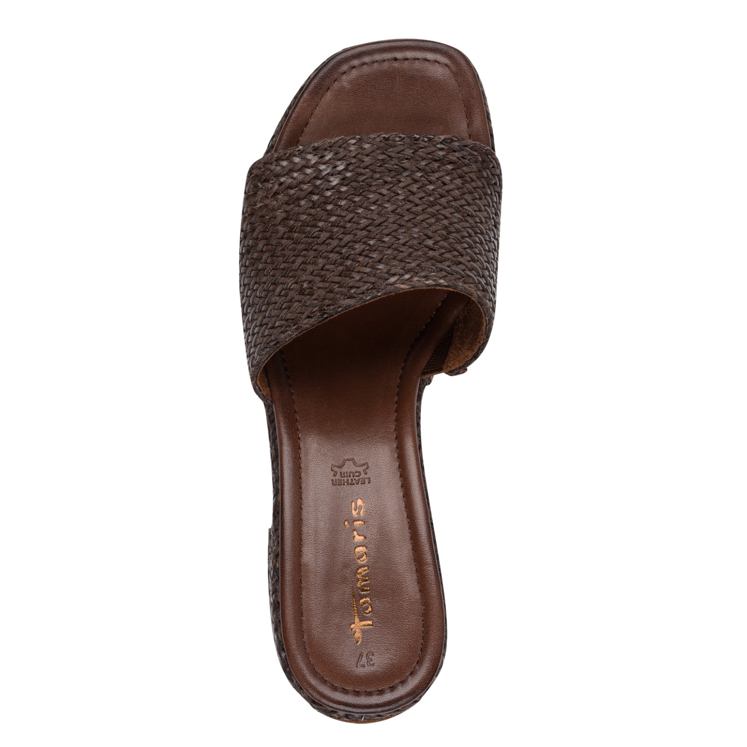 Tamaris Pantolette  Blockabsatz, Plateau, Sommerschuh in trendiger Flechtoptik