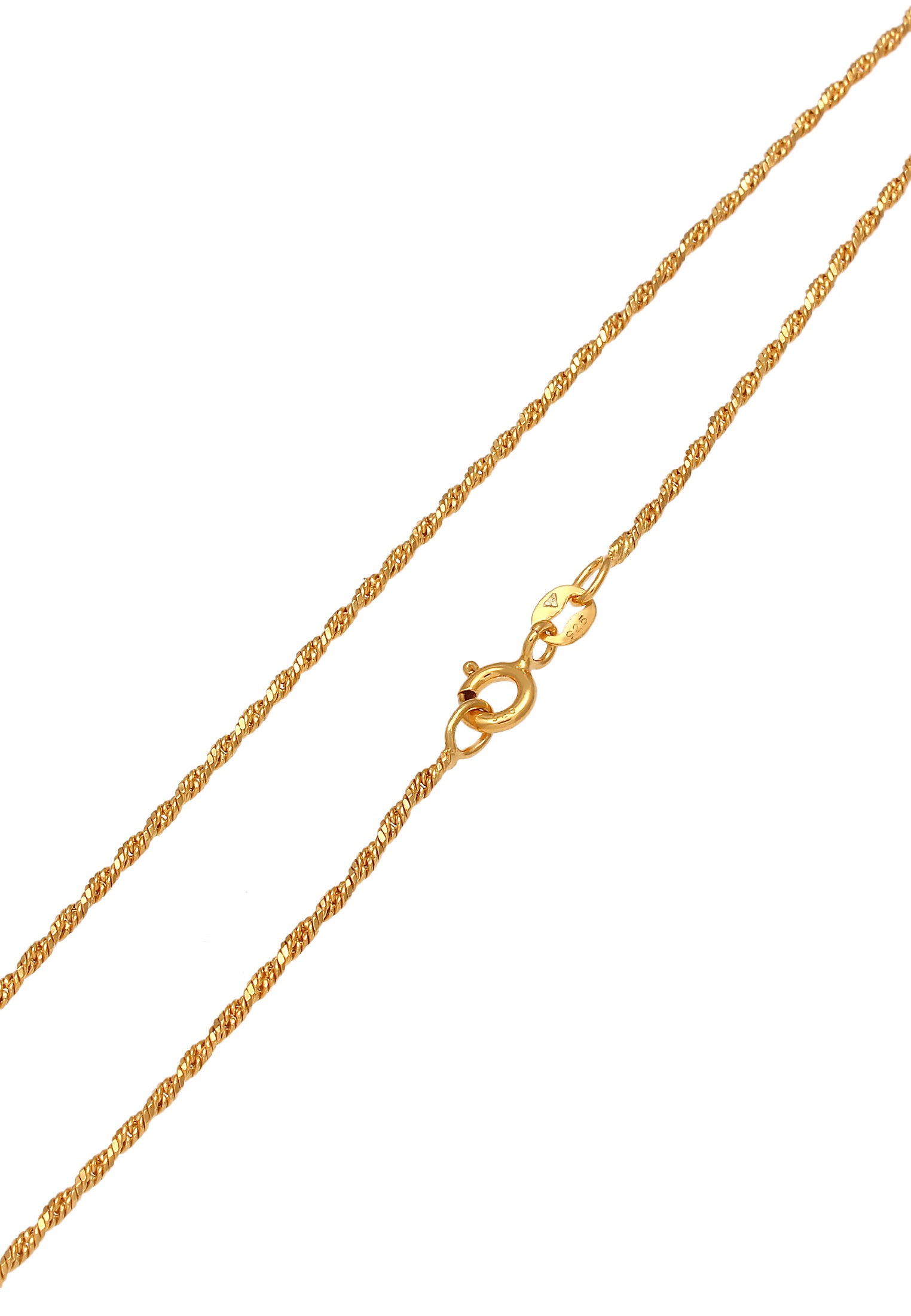 Elli Kette ohne Anhänger »Halskette Basic Kordelkette Gedreht Twist Fein 925 Silber«